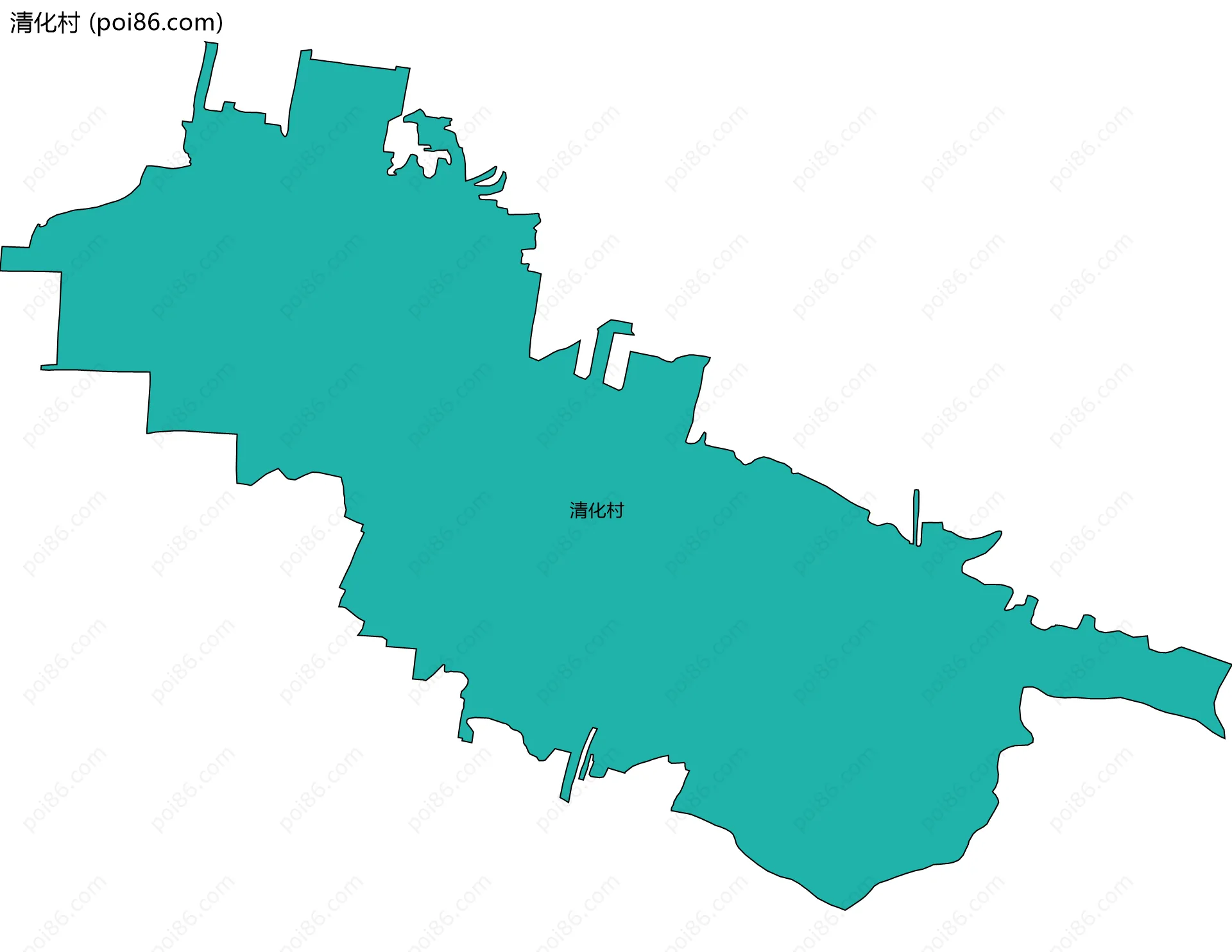 清化村边界地图