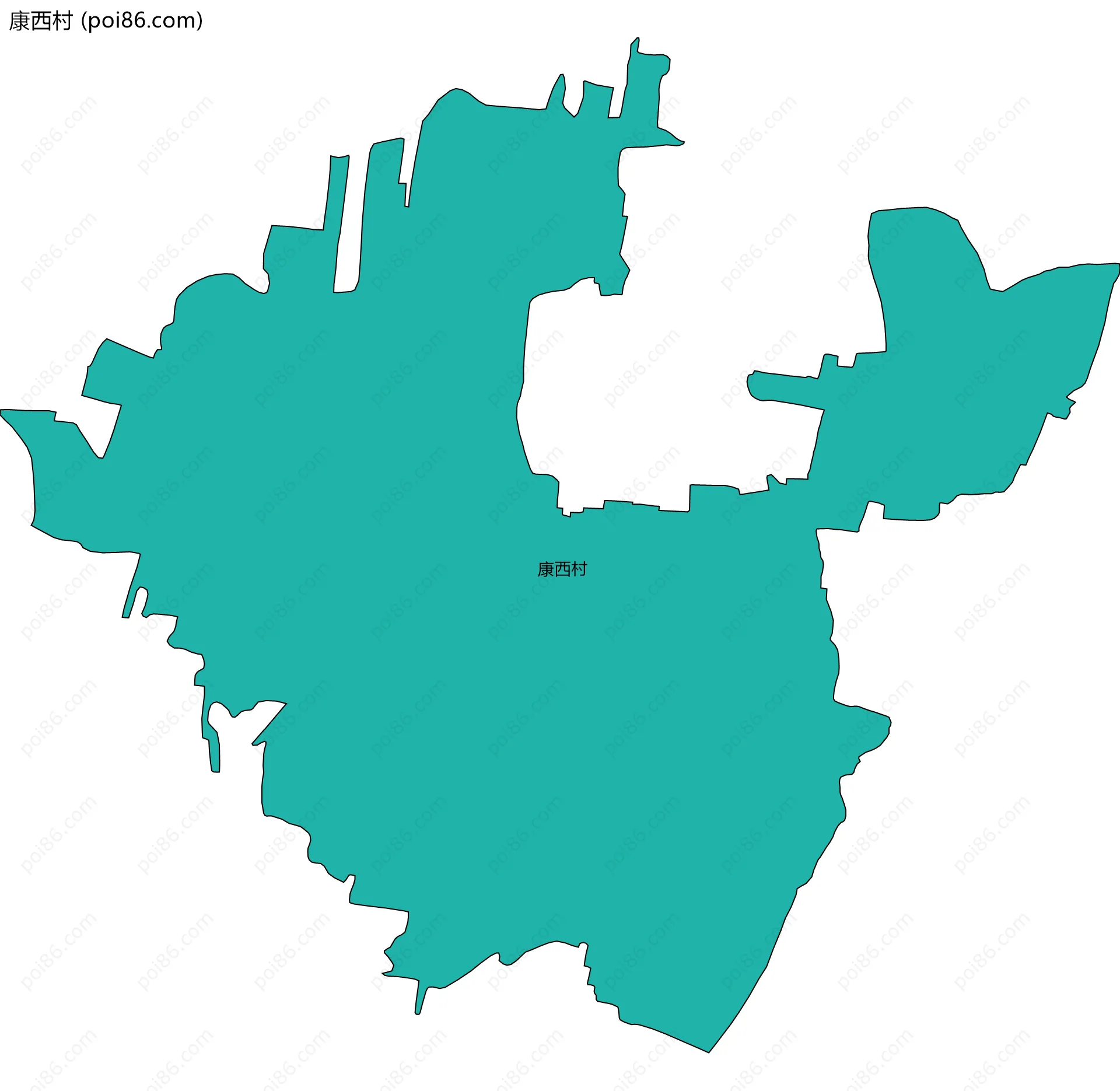 康西村边界地图