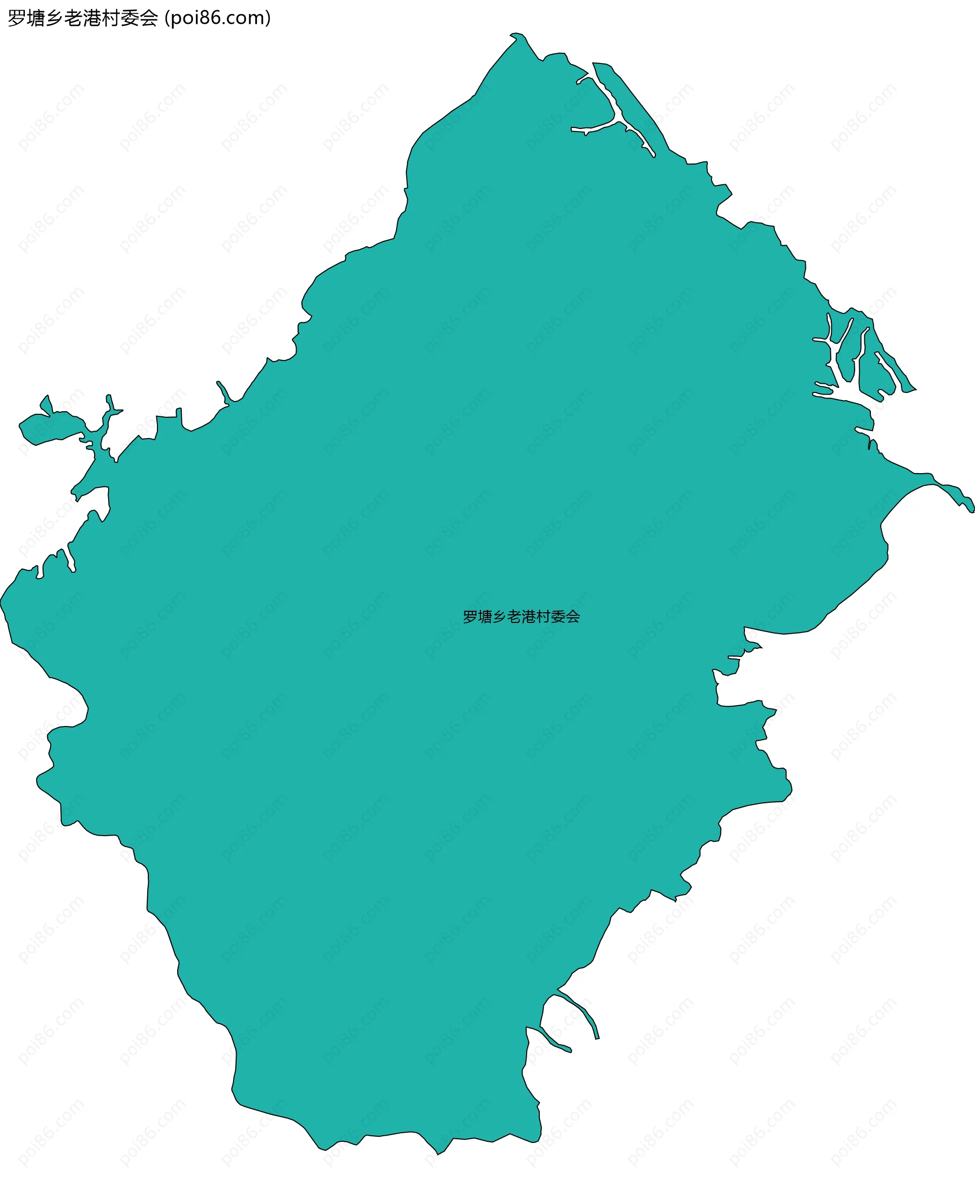 罗塘乡老港村委会边界地图