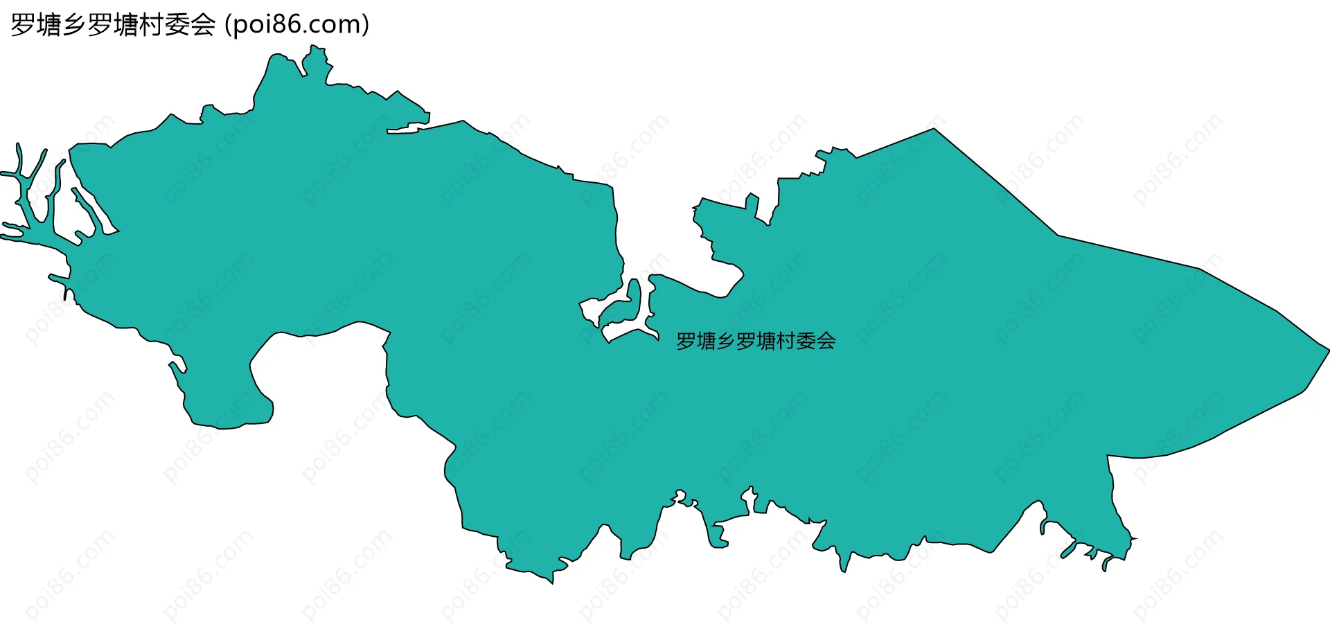 罗塘乡罗塘村委会边界地图