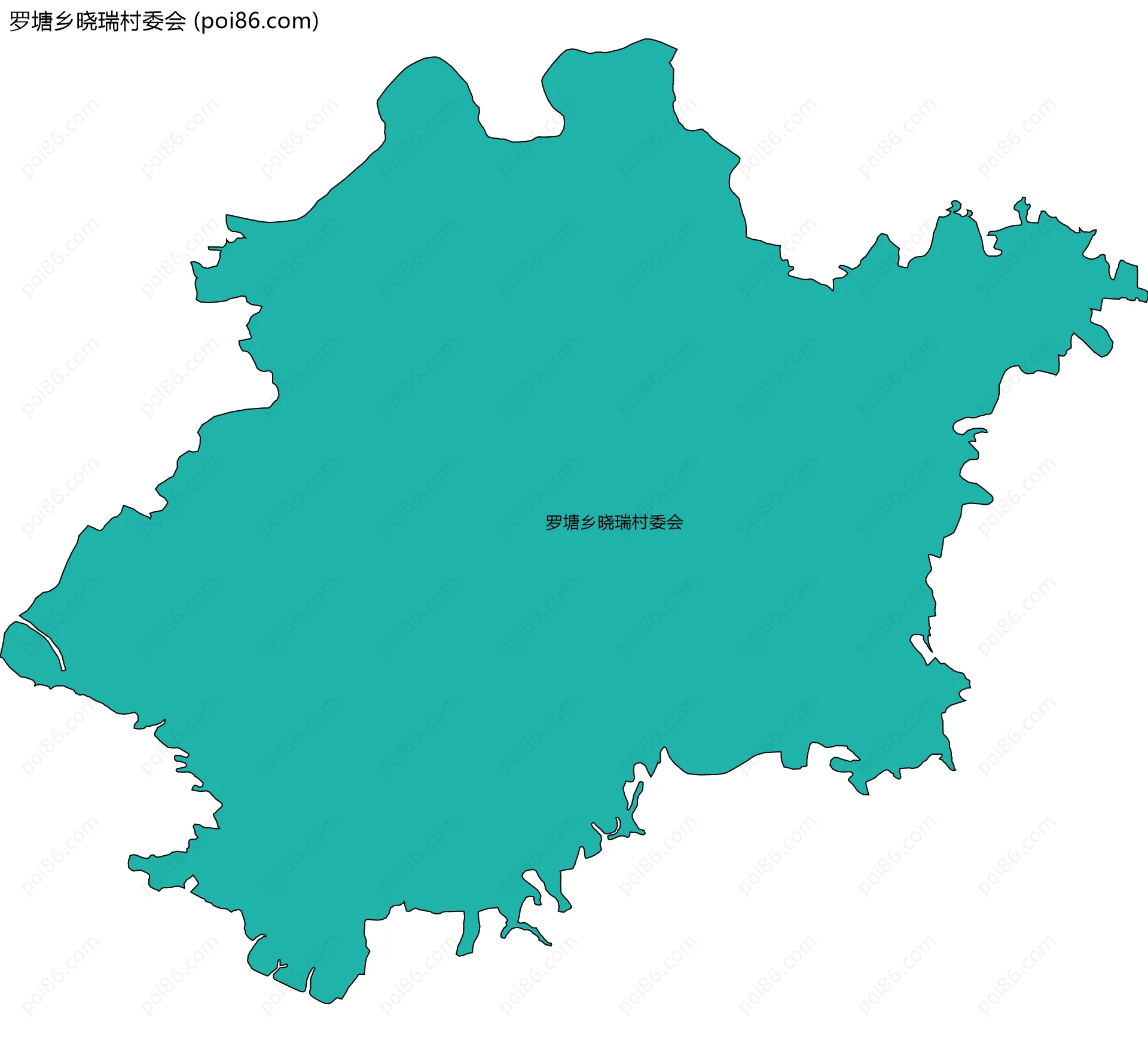 罗塘乡晓瑞村委会边界地图