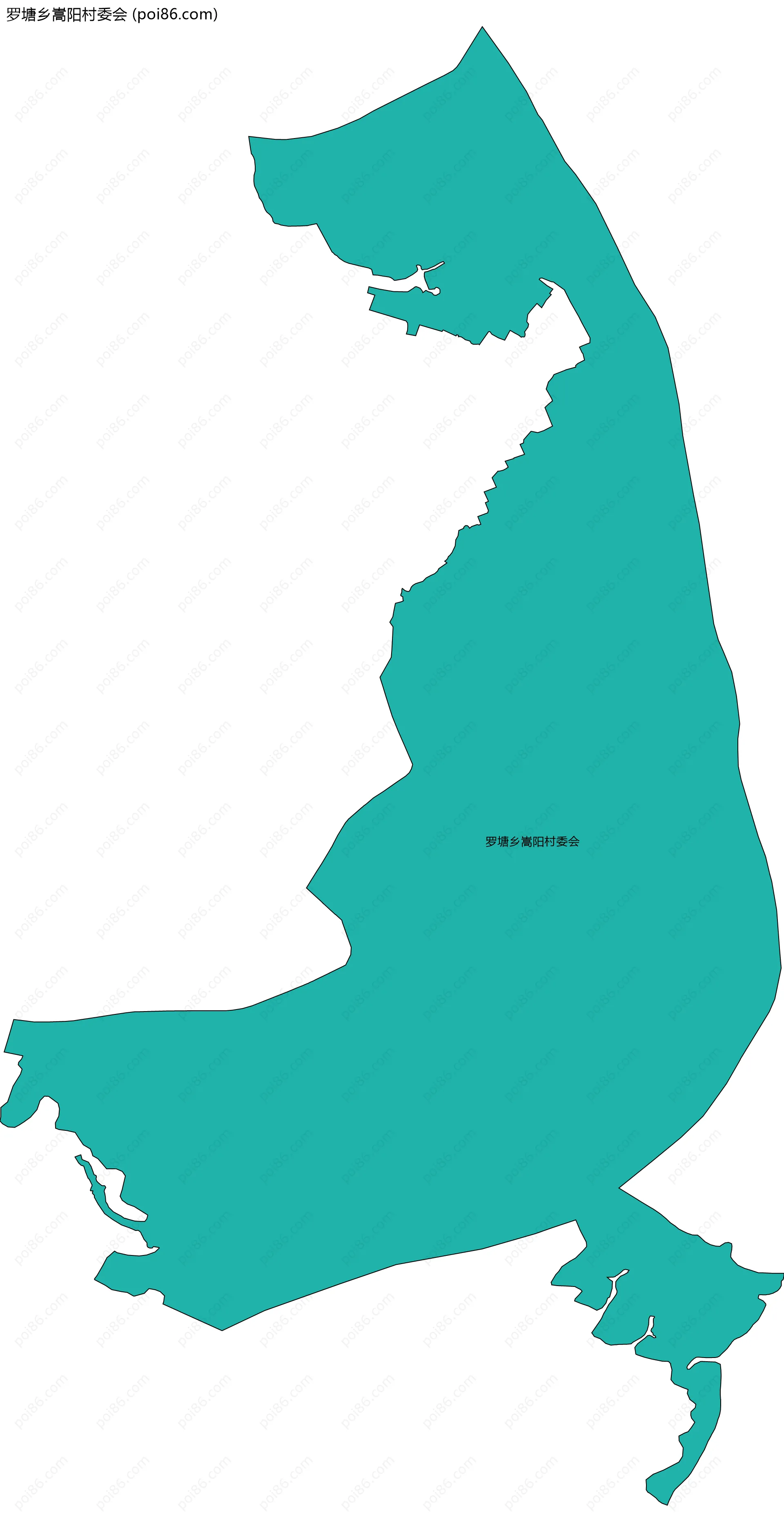罗塘乡嵩阳村委会边界地图
