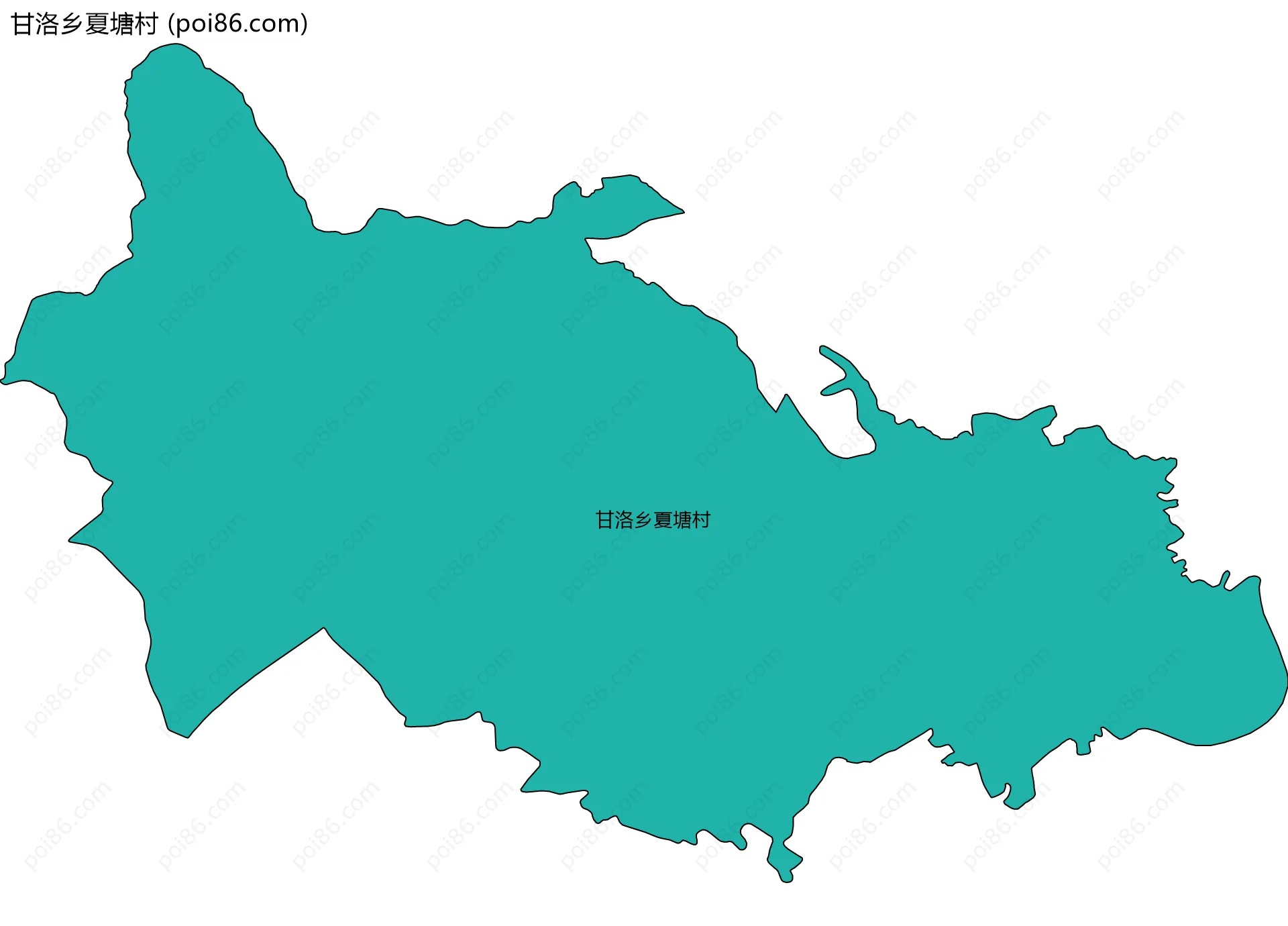 甘洛乡夏塘村边界地图