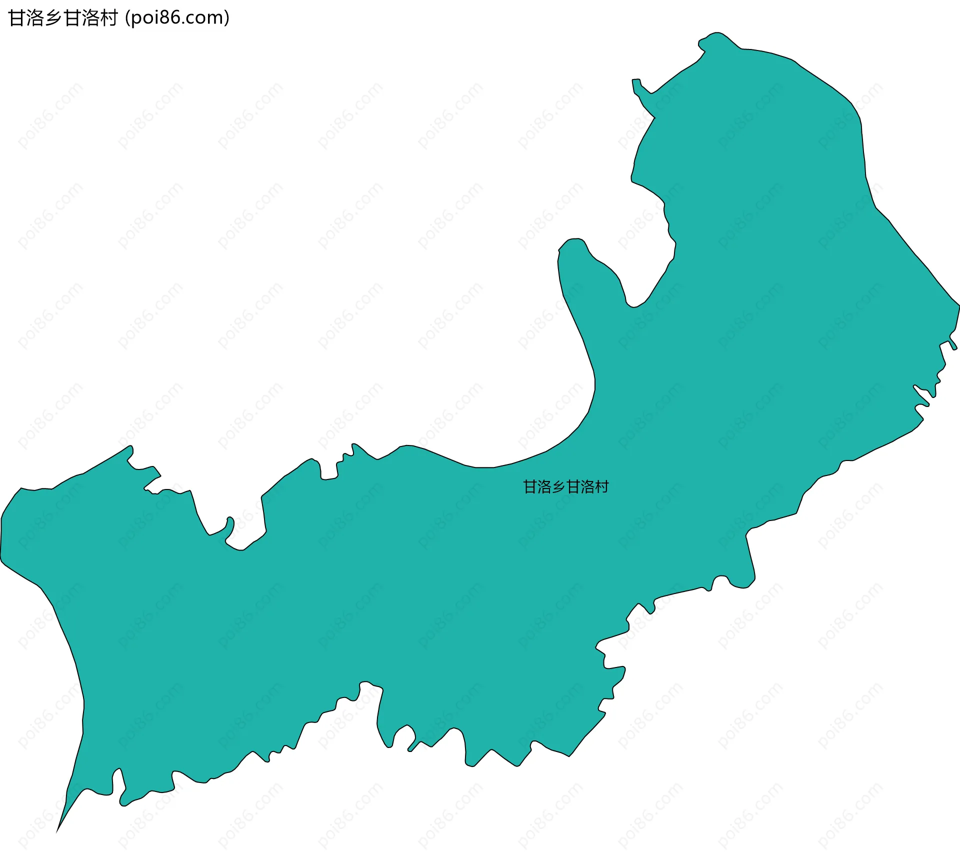 甘洛乡甘洛村边界地图