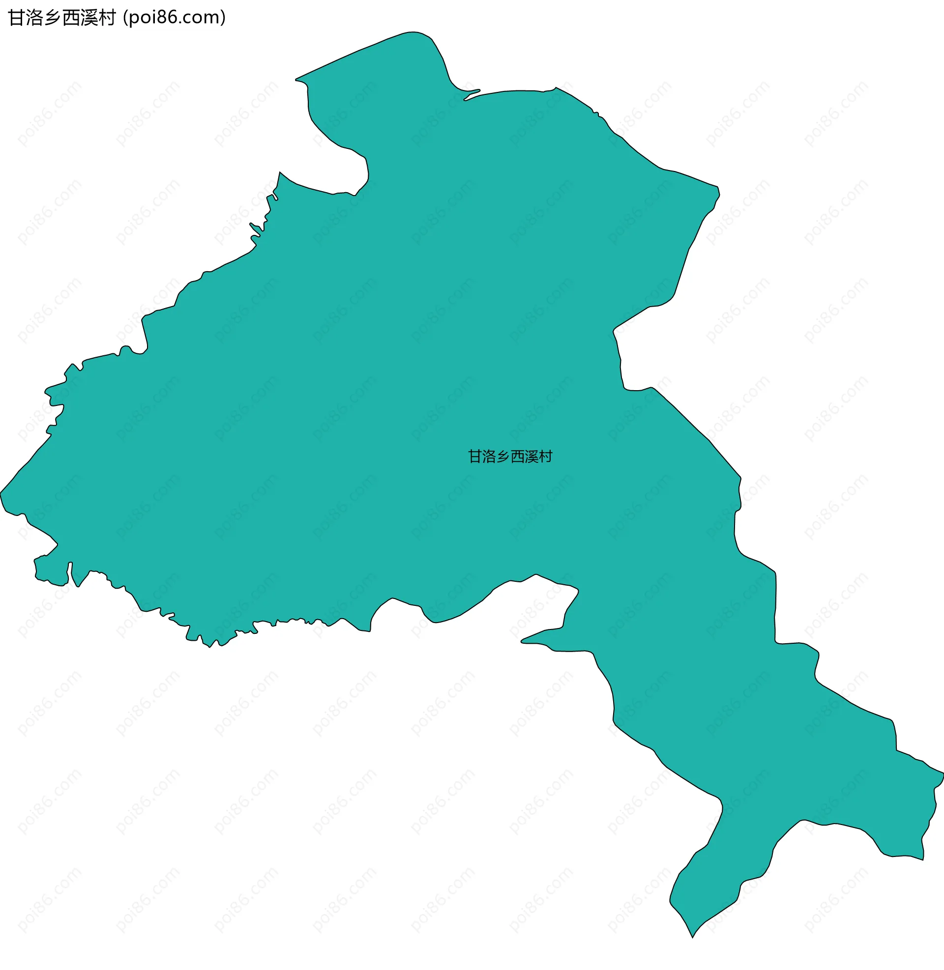 甘洛乡西溪村边界地图