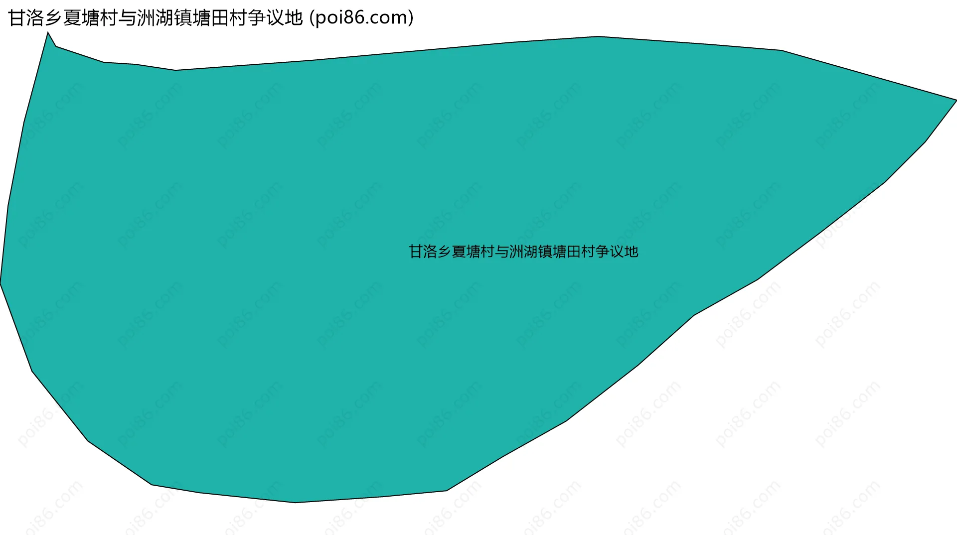 甘洛乡夏塘村与洲湖镇塘田村争议地边界地图