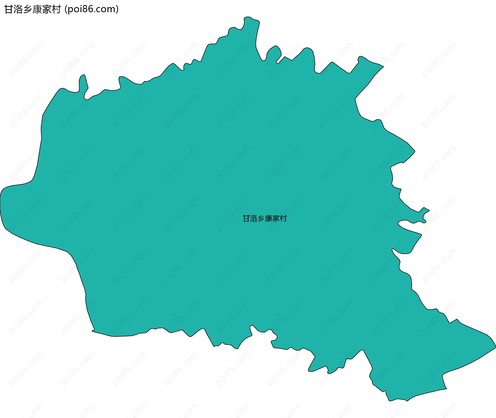 甘洛乡康家村边界地图