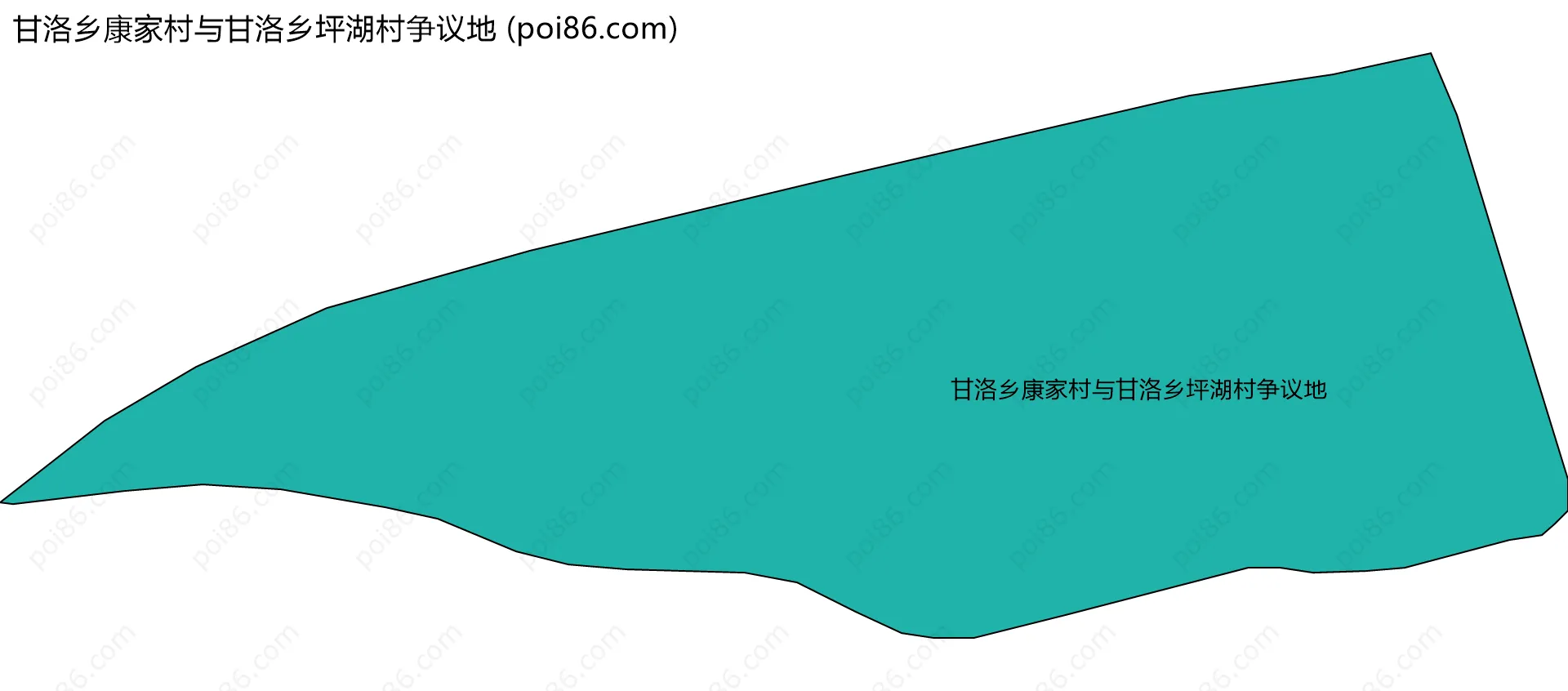 甘洛乡康家村与甘洛乡坪湖村争议地边界地图