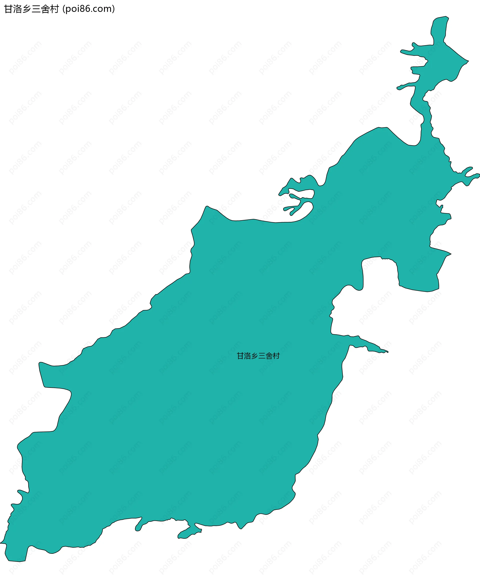 甘洛乡三舍村边界地图