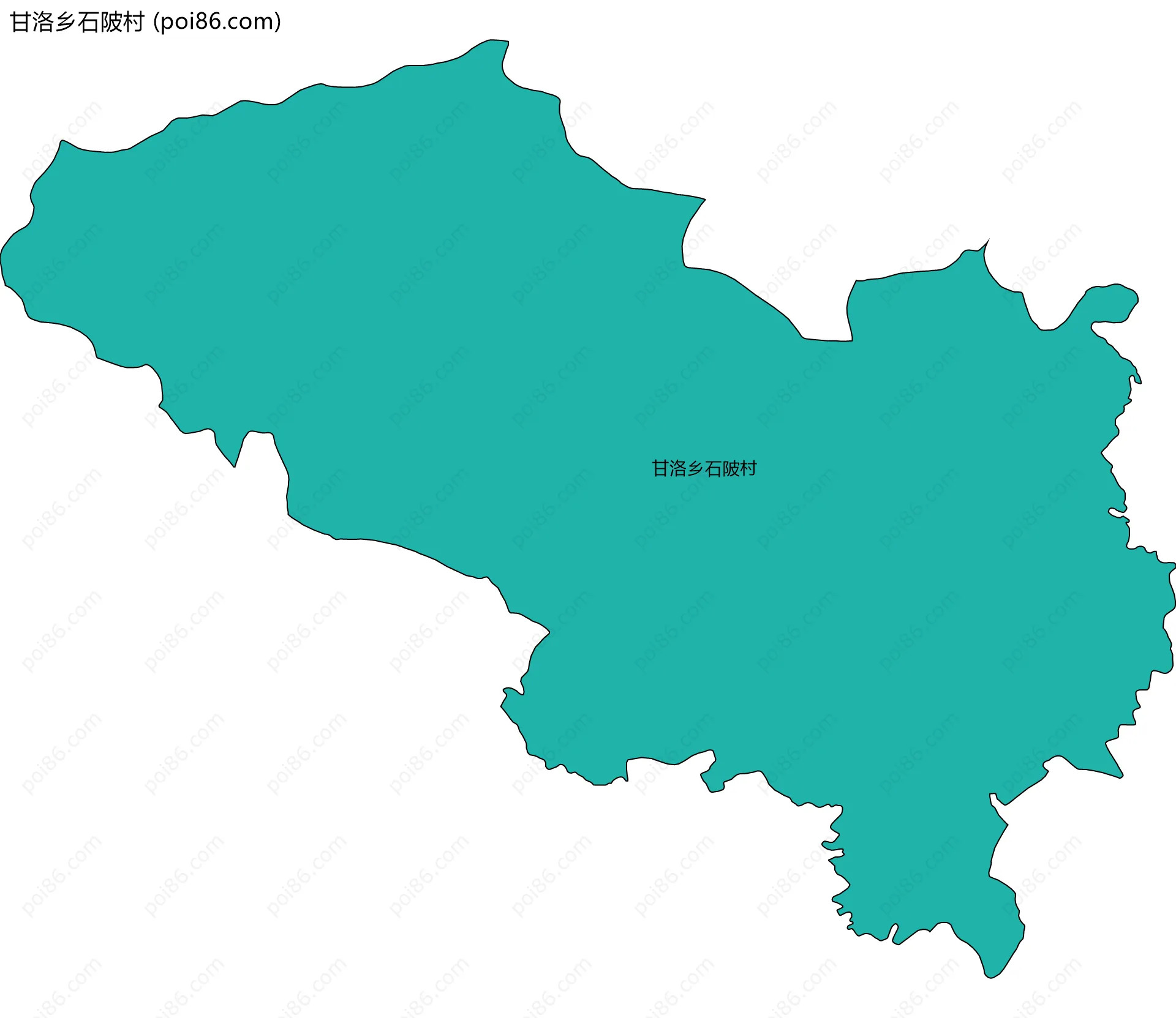 甘洛乡石陂村边界地图