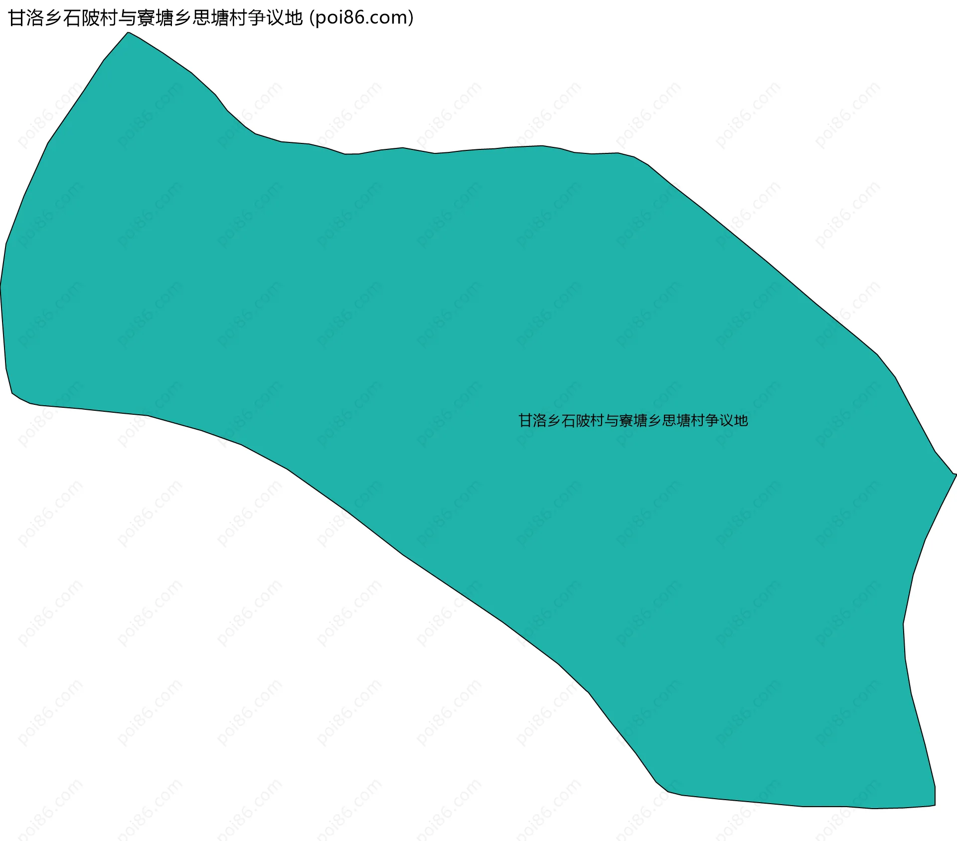 甘洛乡石陂村与寮塘乡思塘村争议地边界地图