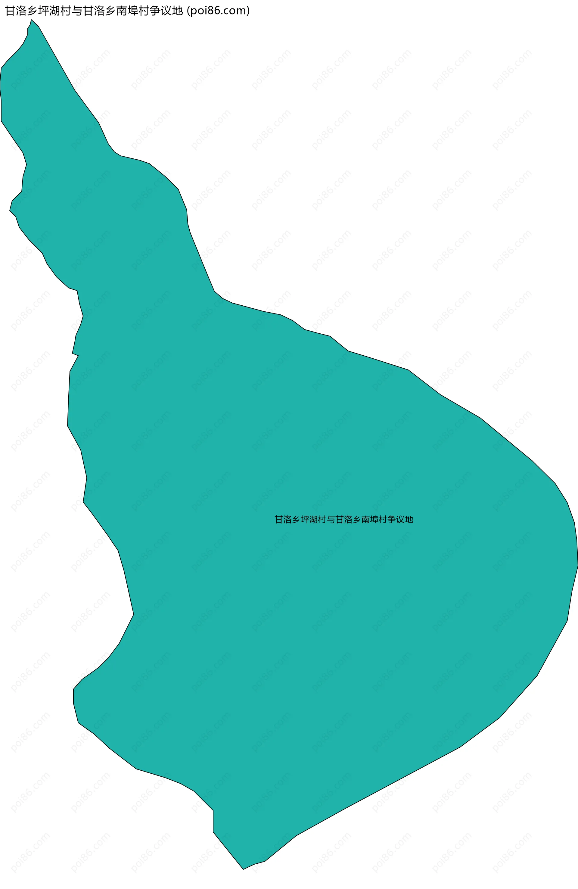 甘洛乡坪湖村与甘洛乡南埠村争议地边界地图