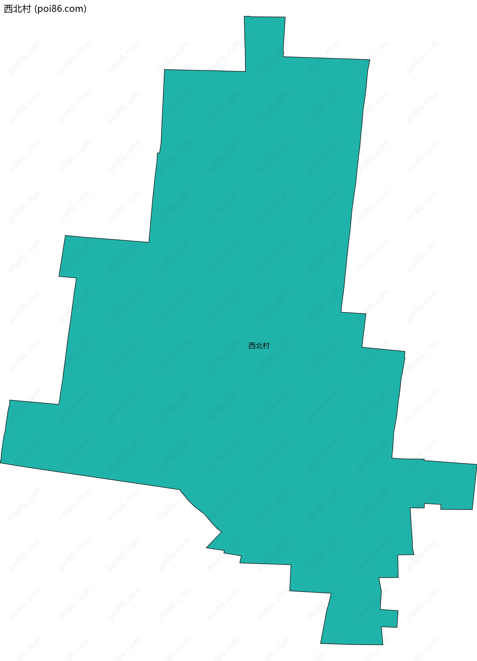 西北村边界地图