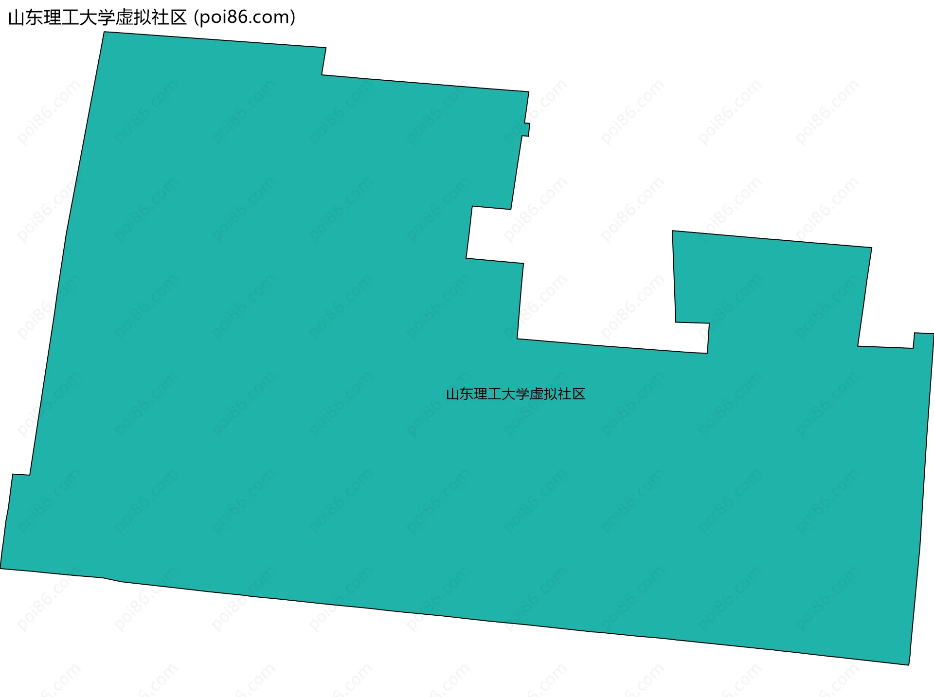 山东理工大学虚拟社区边界地图