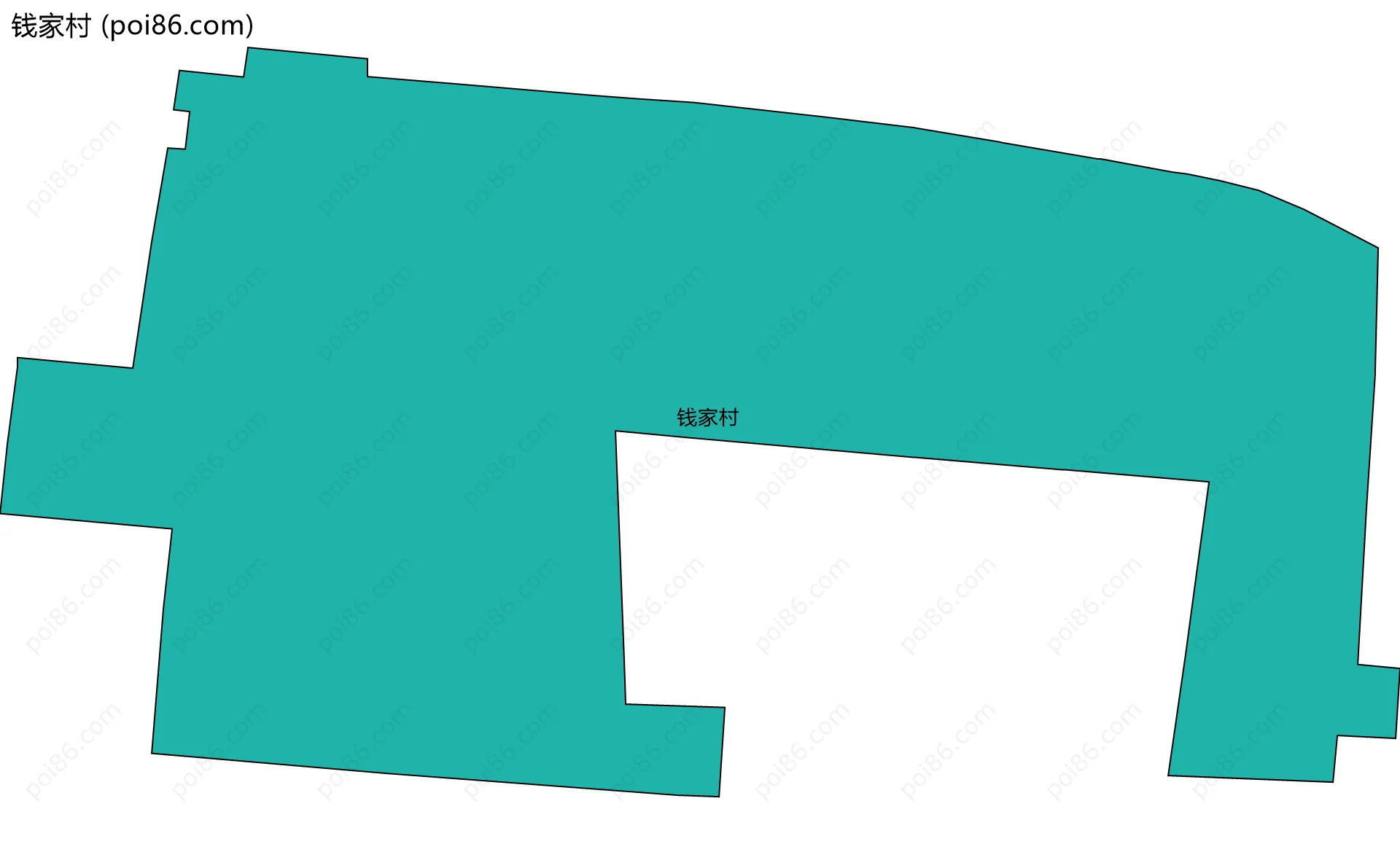 钱家村边界地图