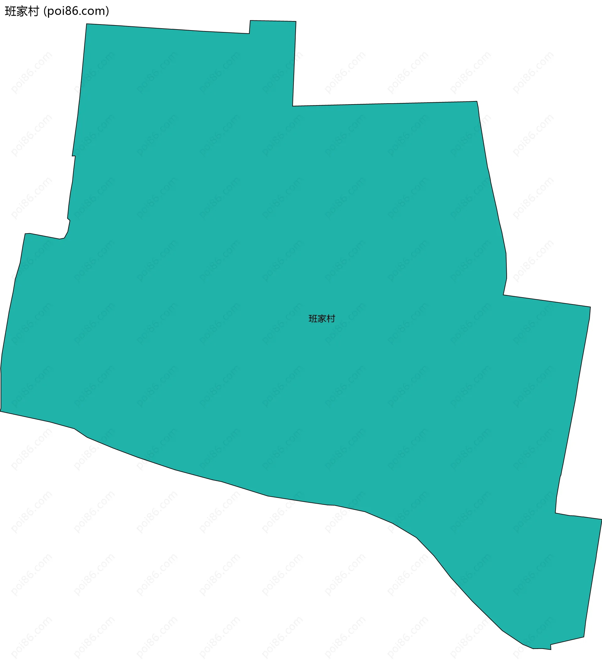 班家村边界地图