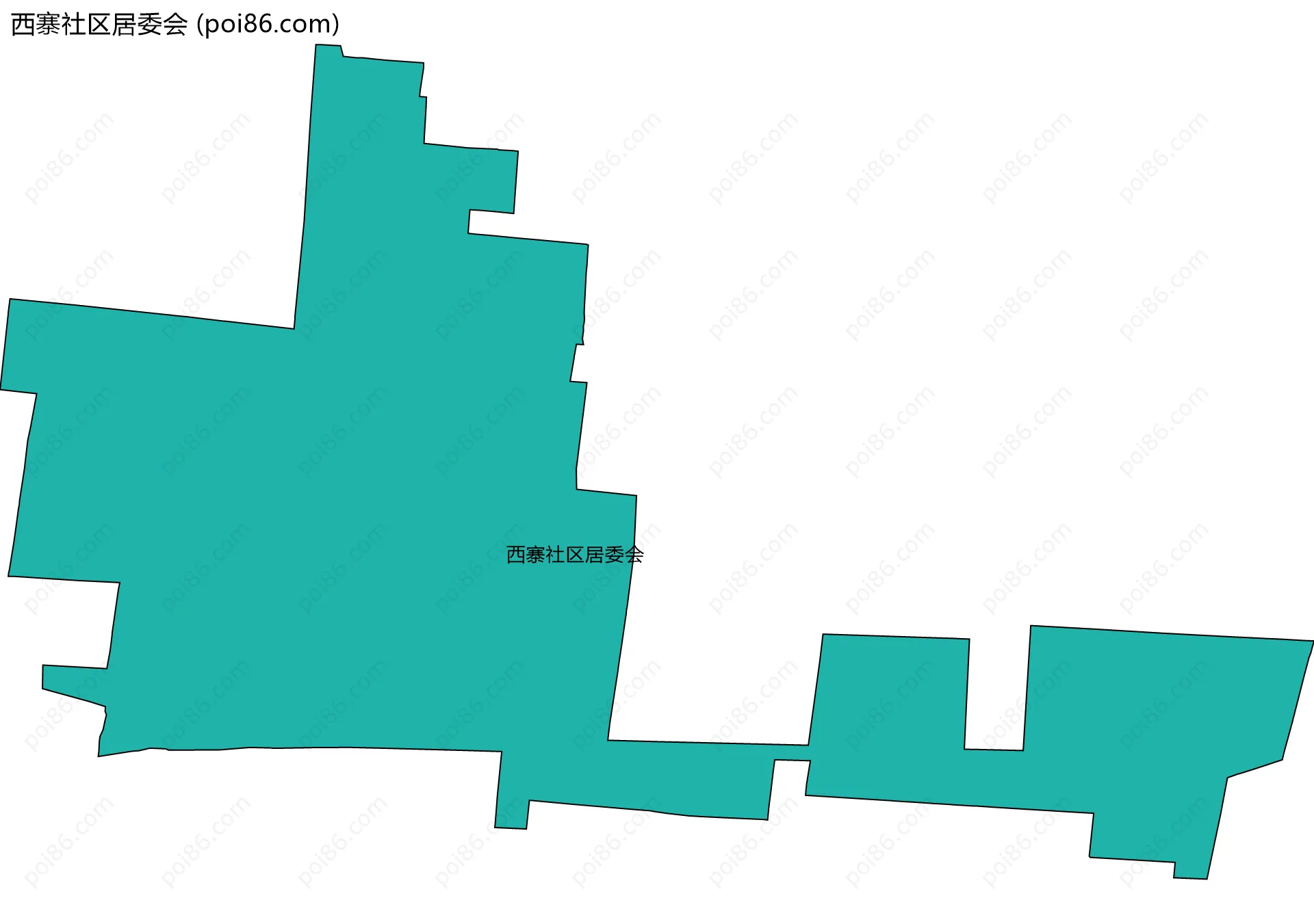 西寨社区居委会边界地图