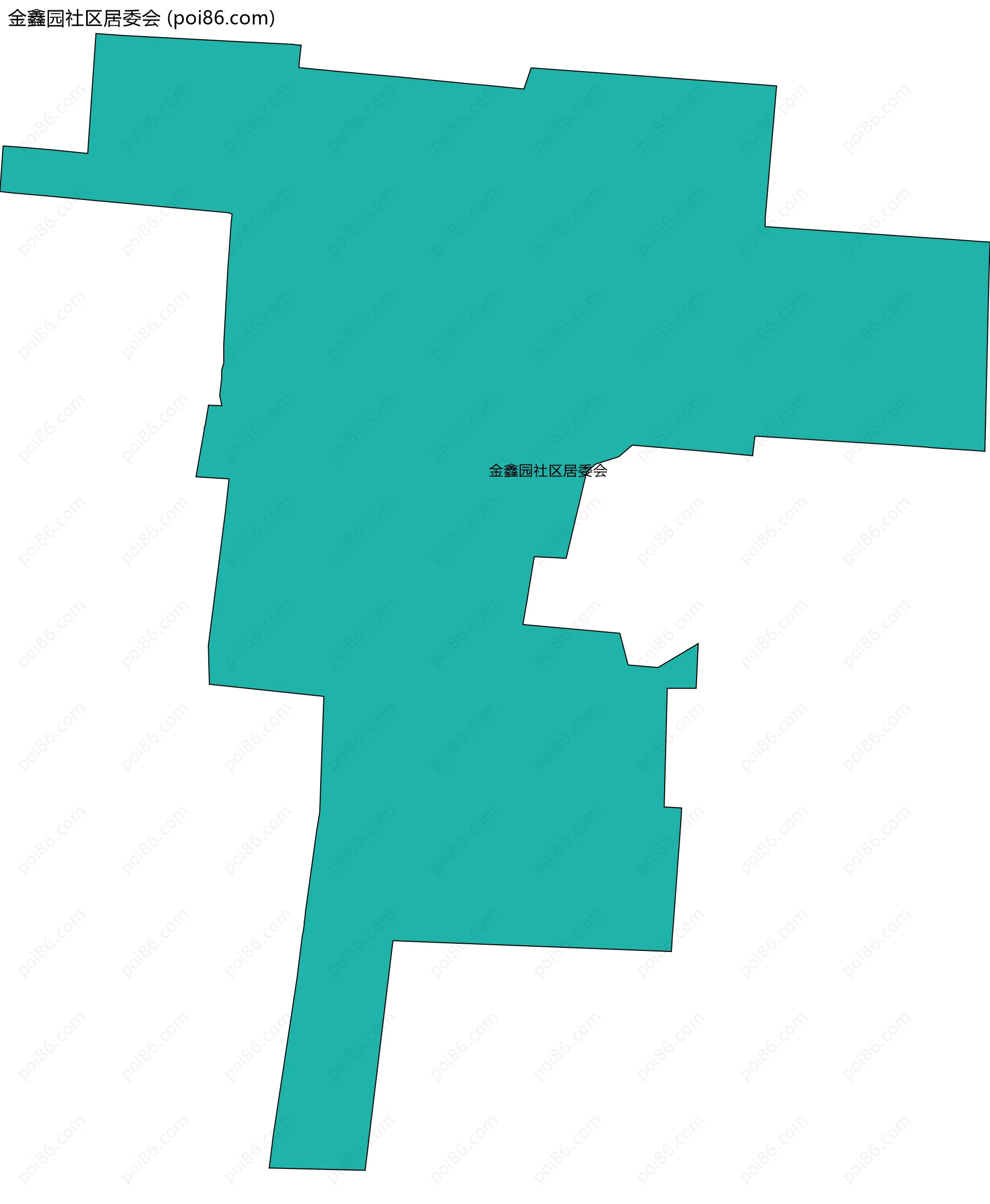 金鑫园社区居委会边界地图