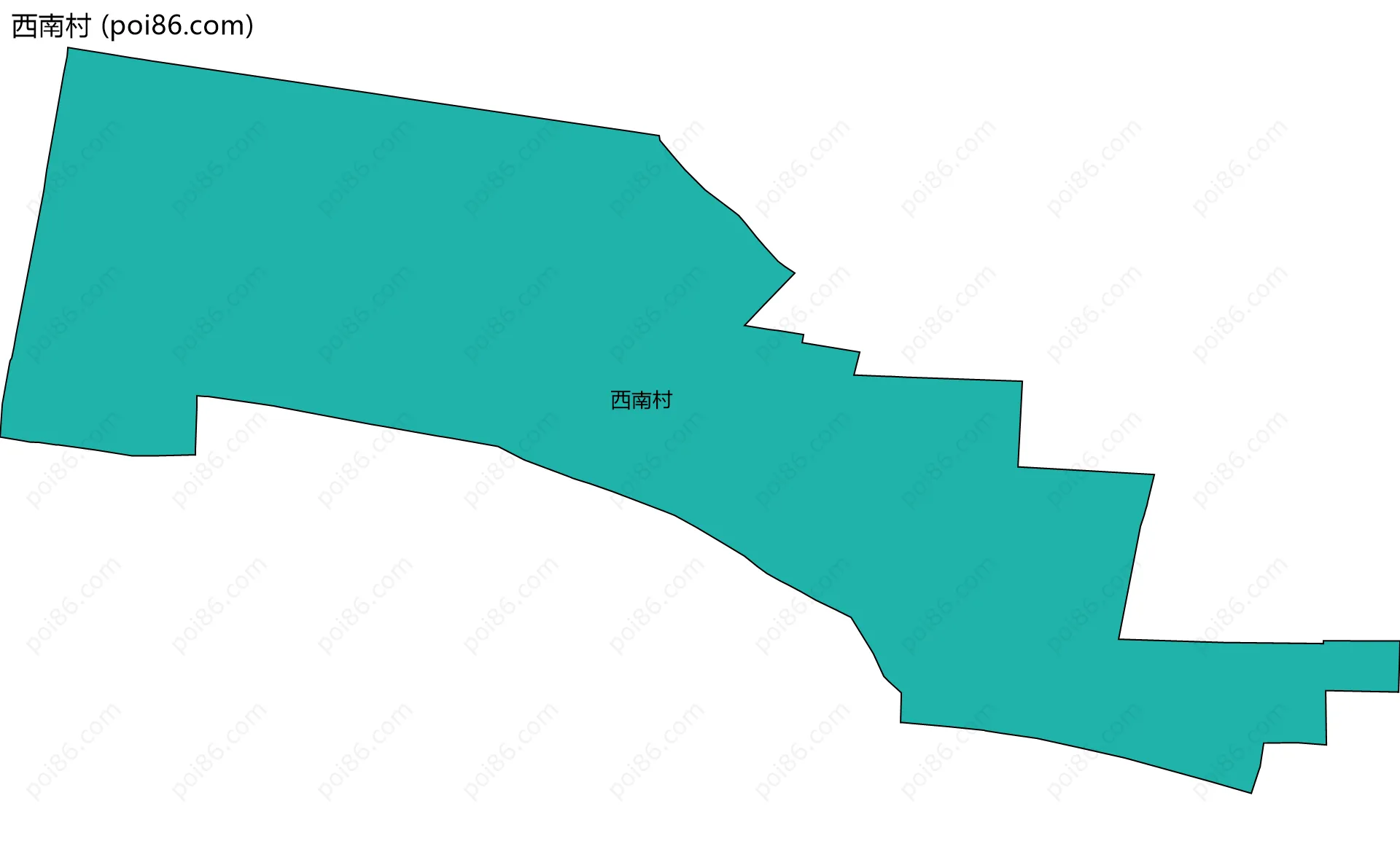 西南村边界地图