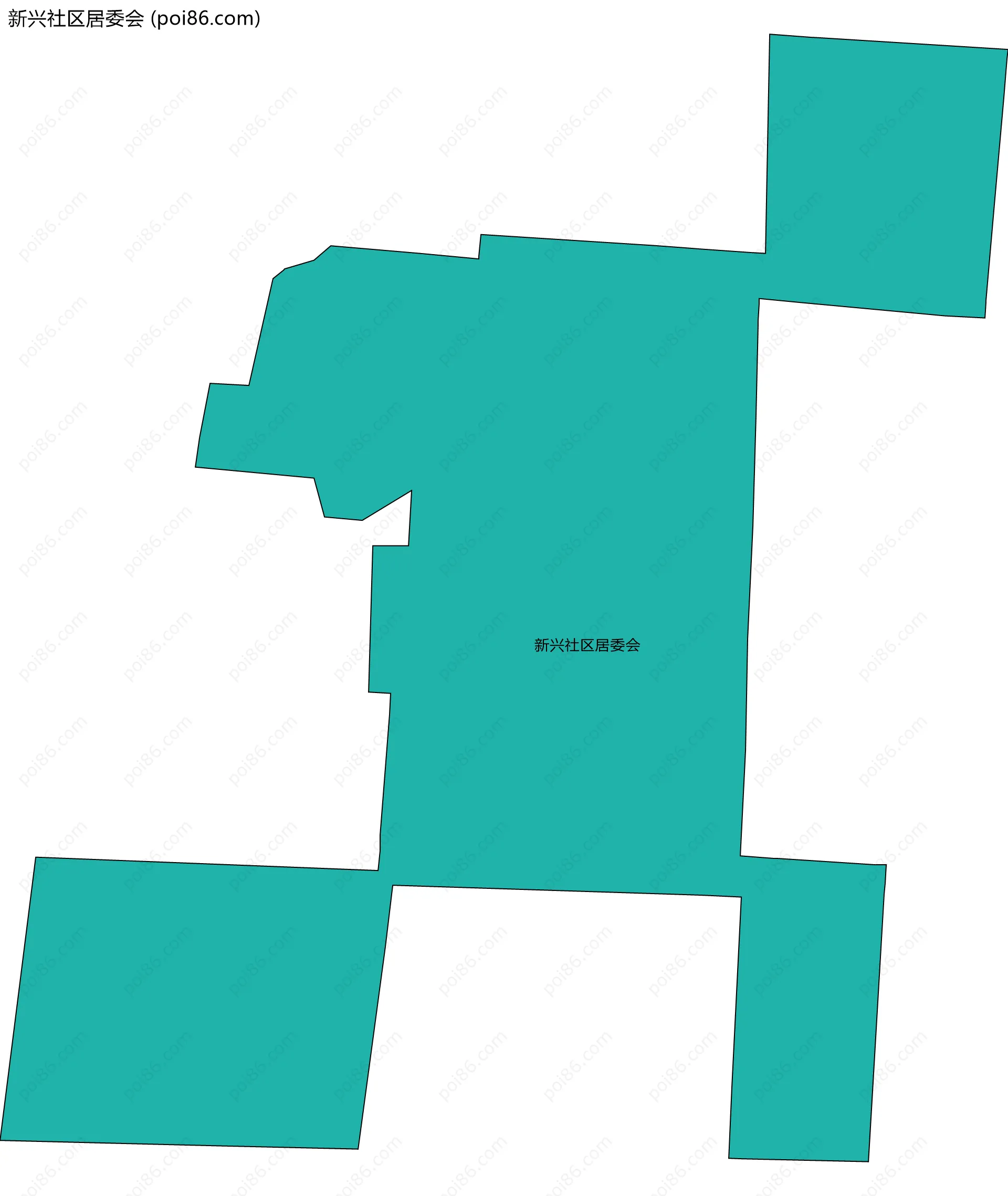 新兴社区居委会边界地图