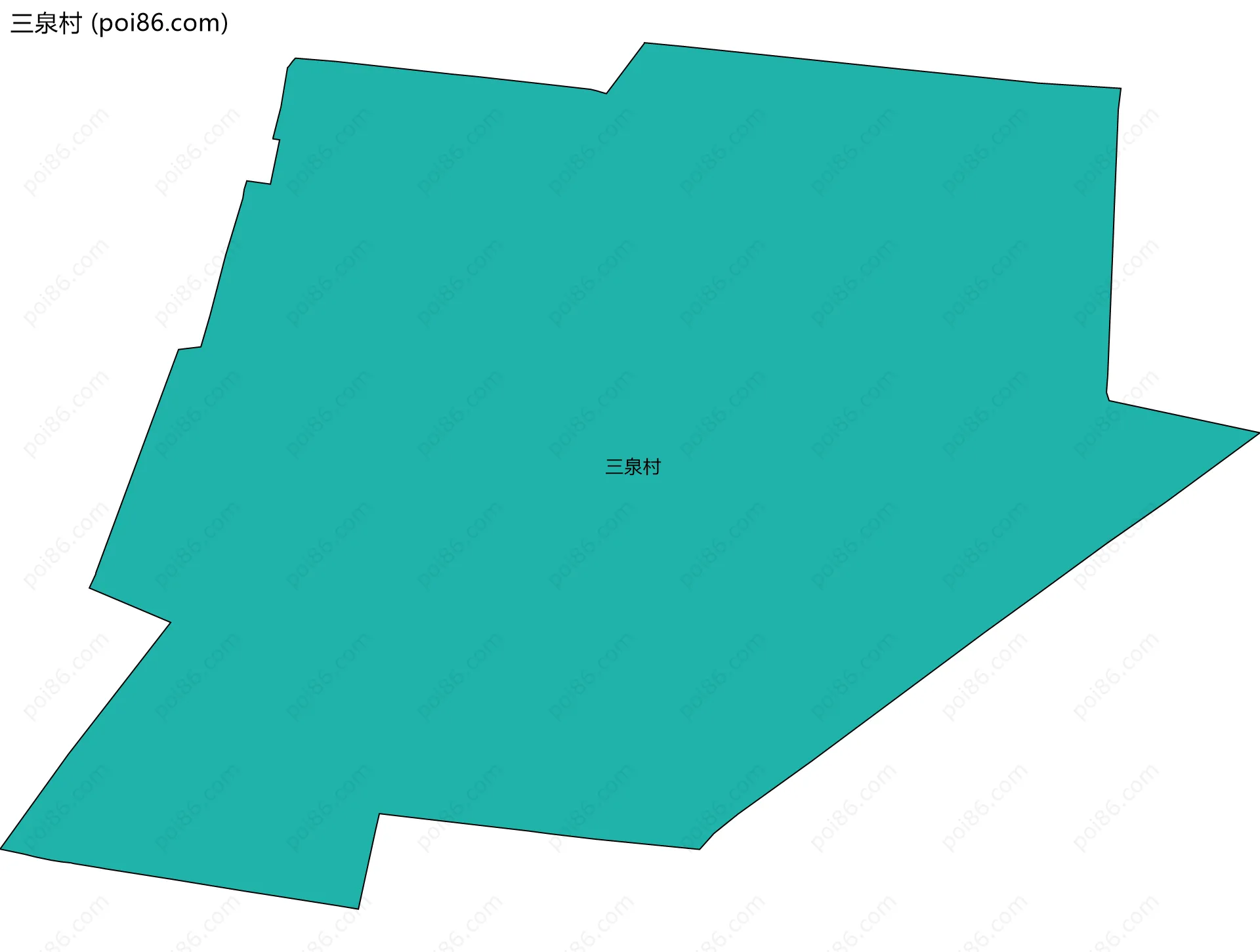 三泉村边界地图