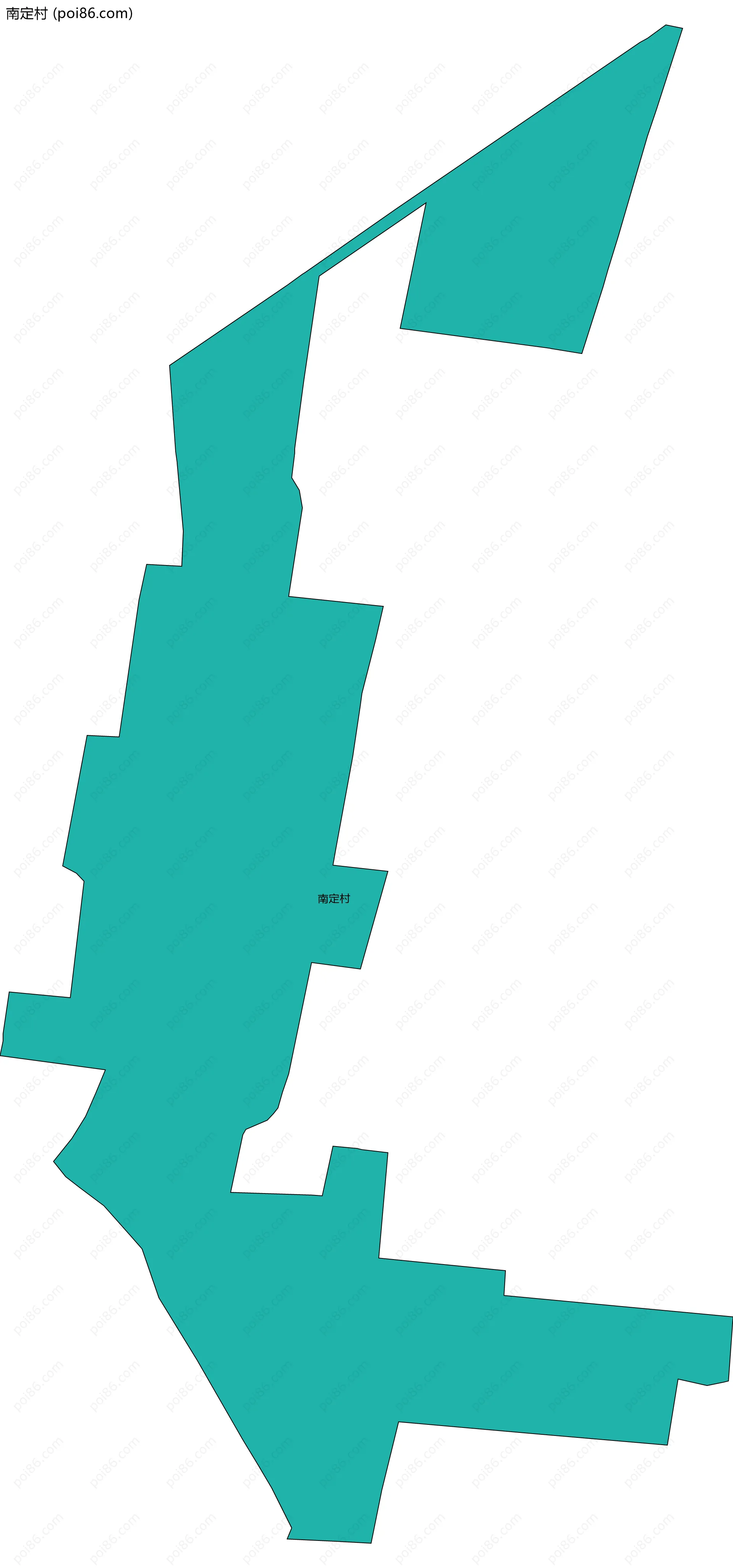 南定村边界地图