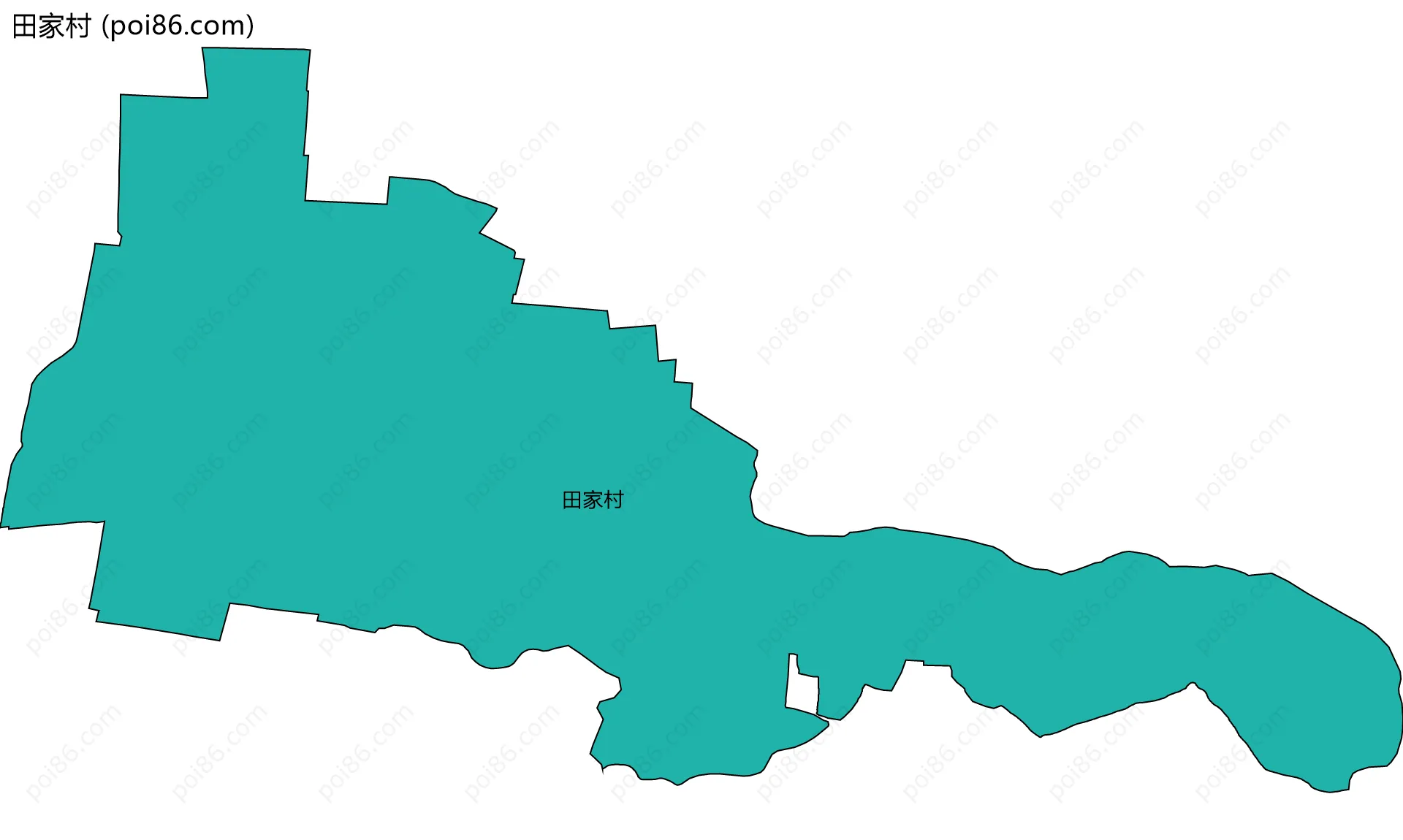 田家村边界地图