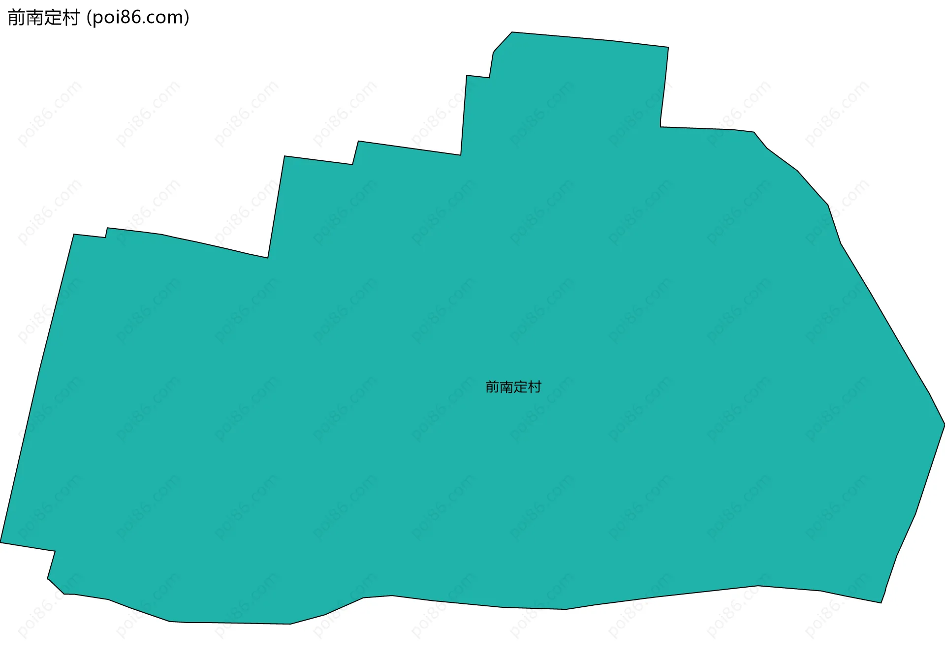 前南定村边界地图