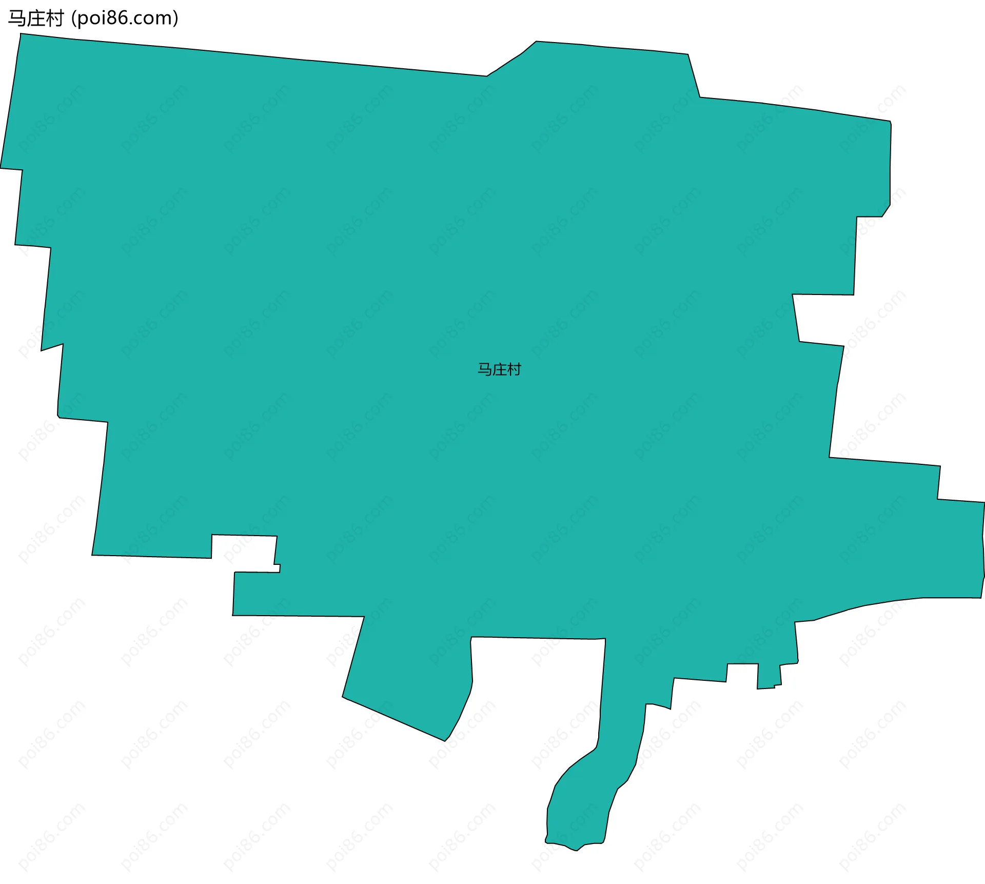 马庄村边界地图
