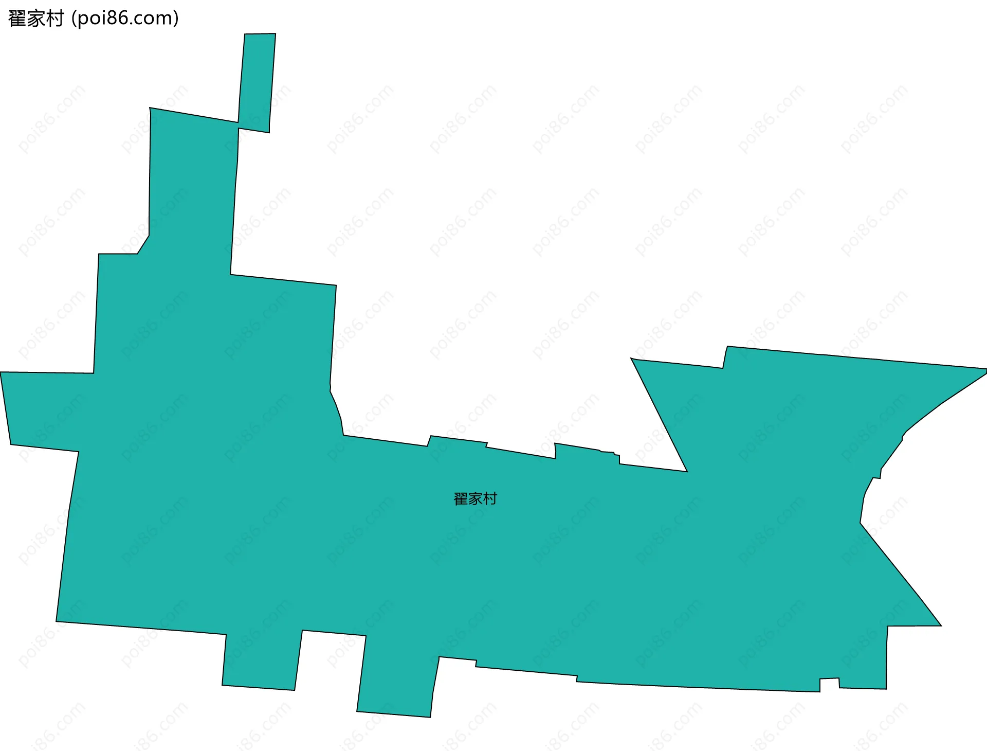 翟家村边界地图