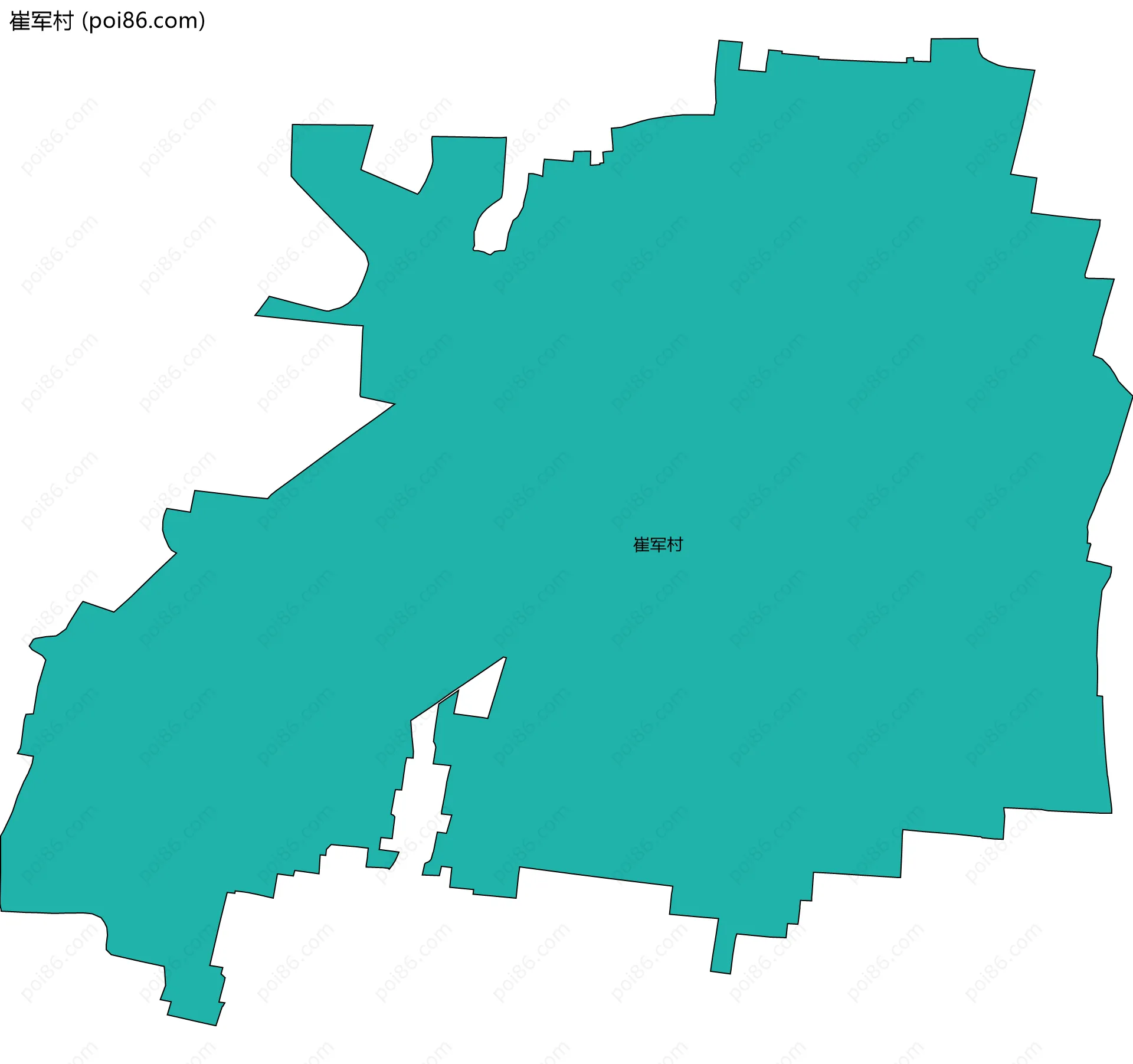 崔军村边界地图
