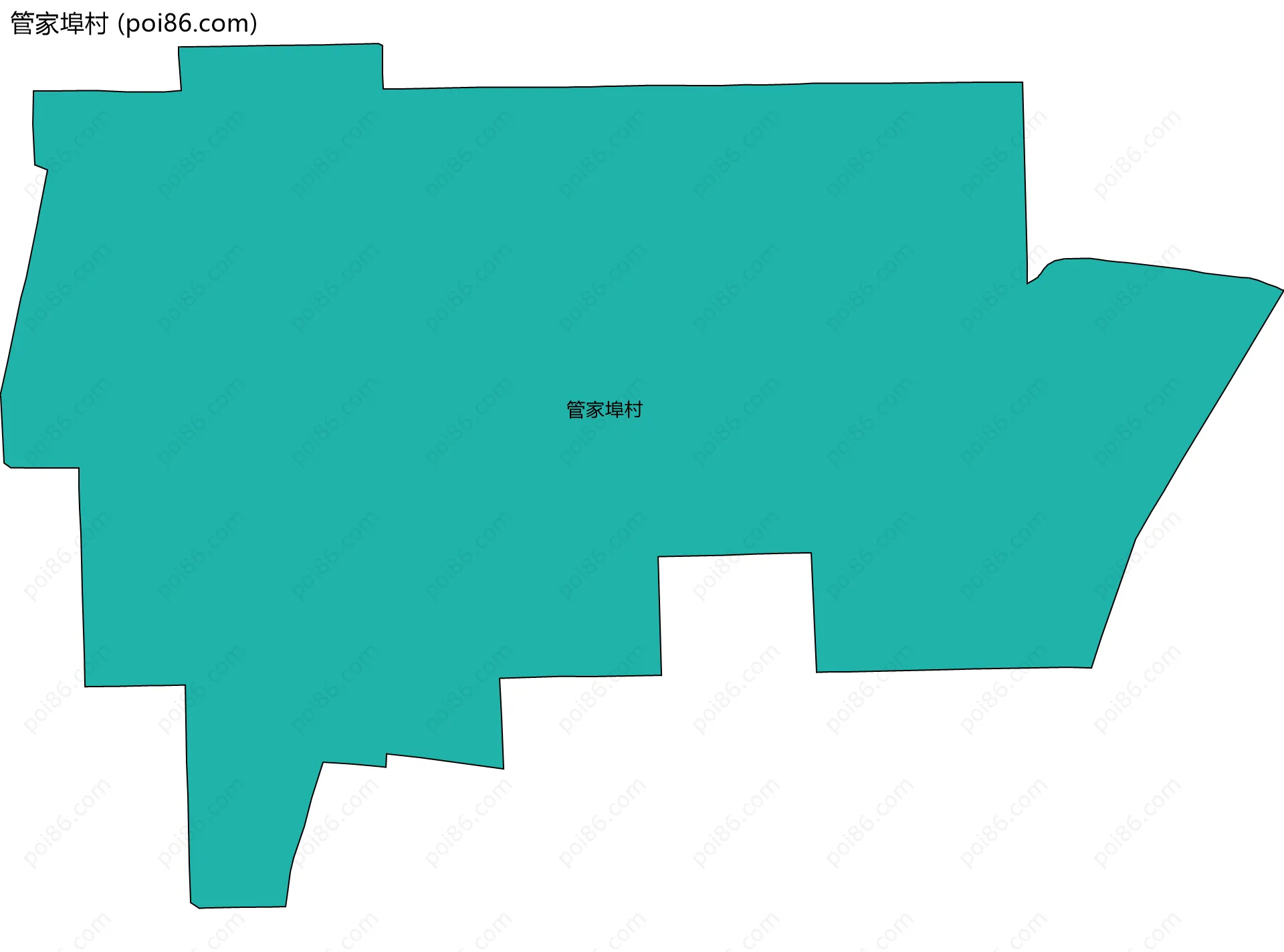 管家埠村边界地图
