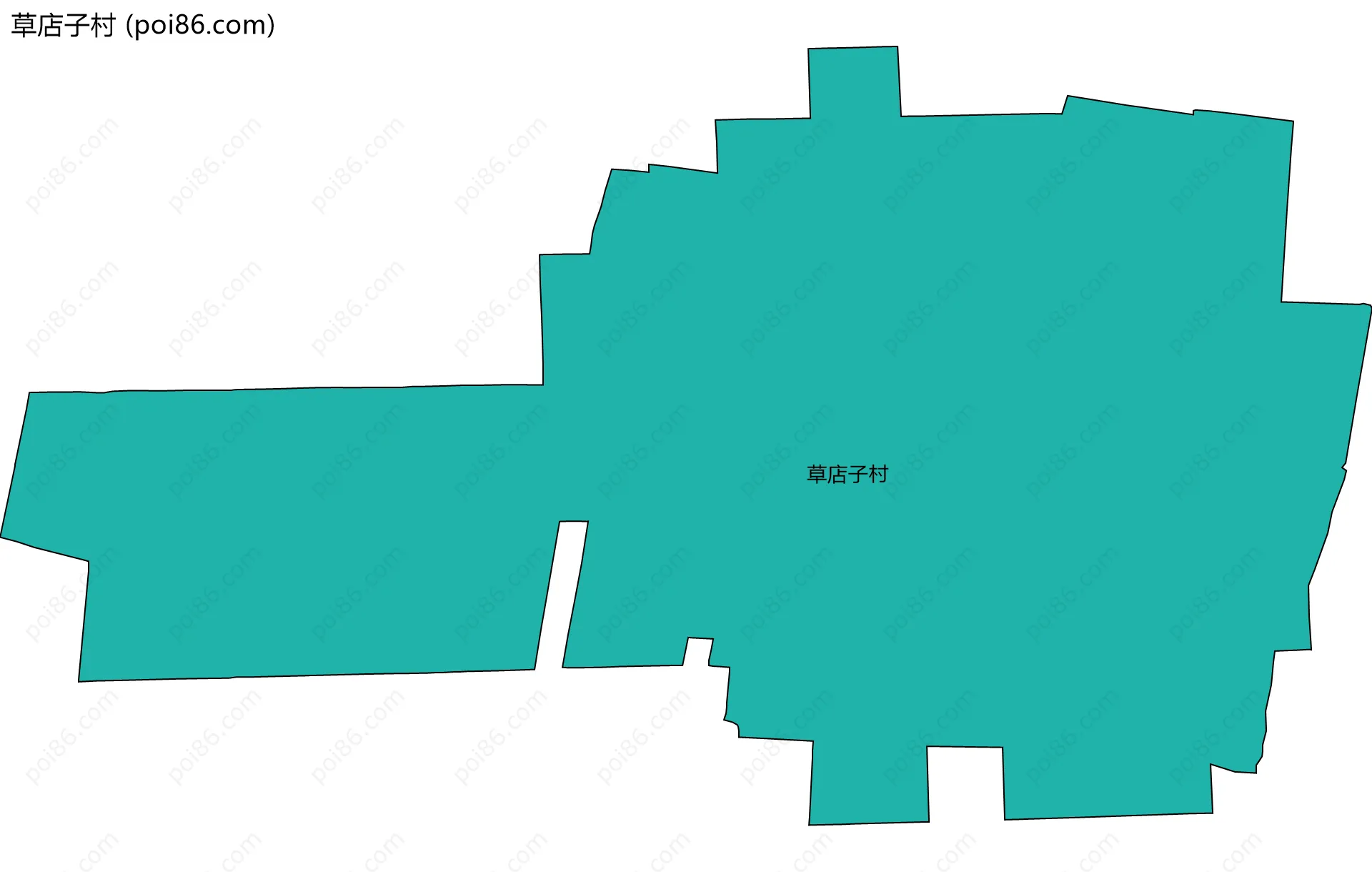 草店子村边界地图