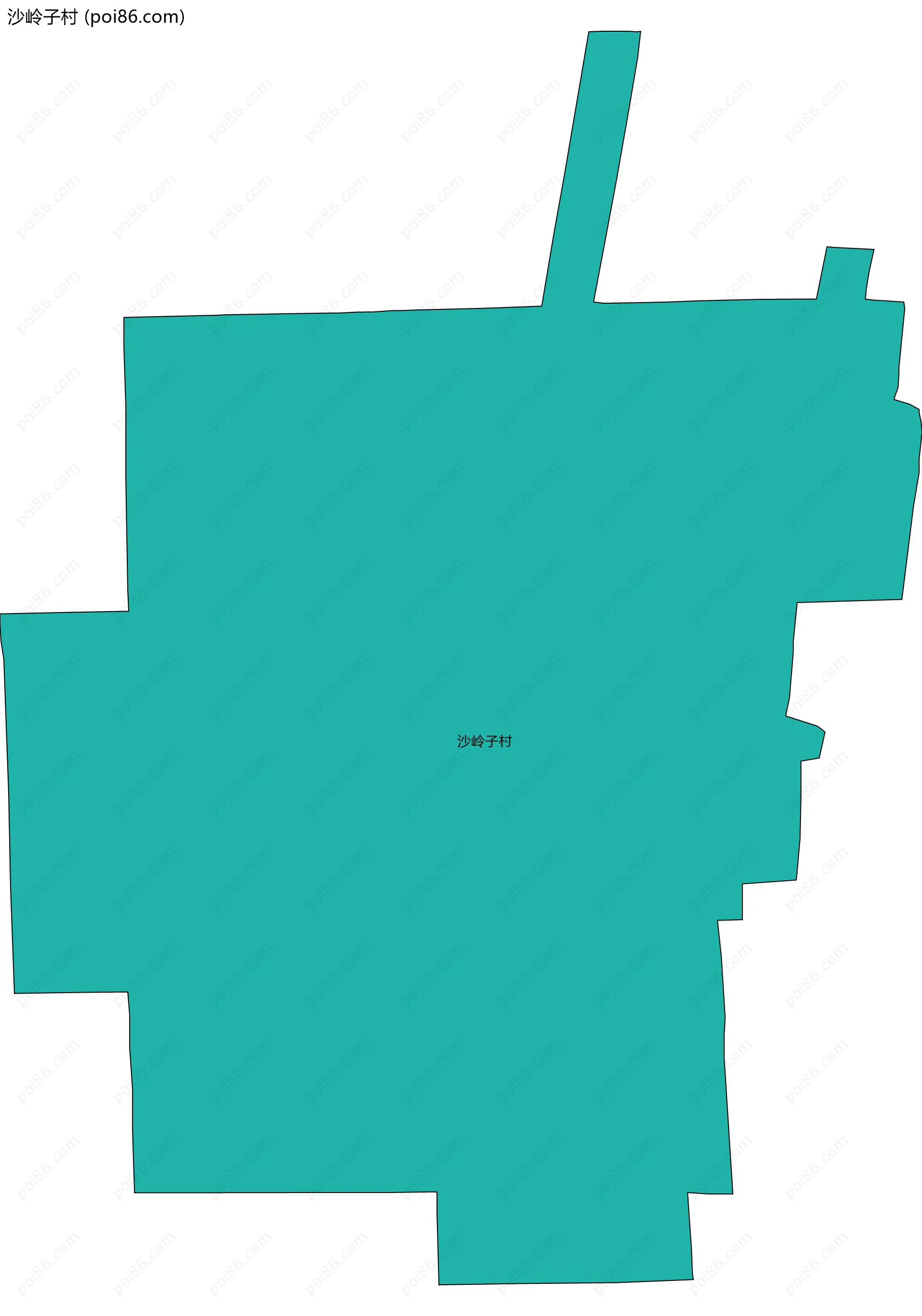 沙岭子村边界地图