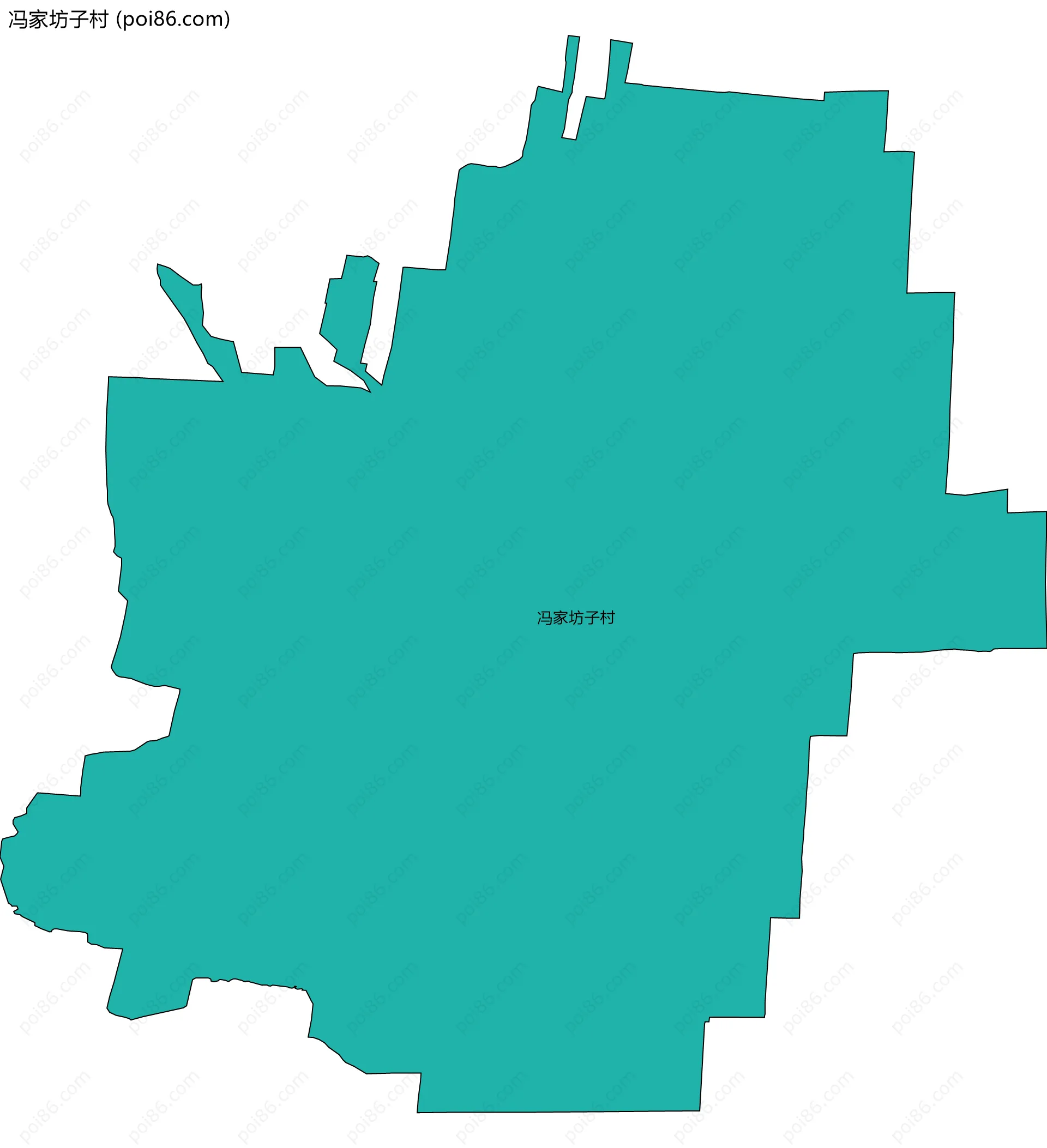 冯家坊子村边界地图