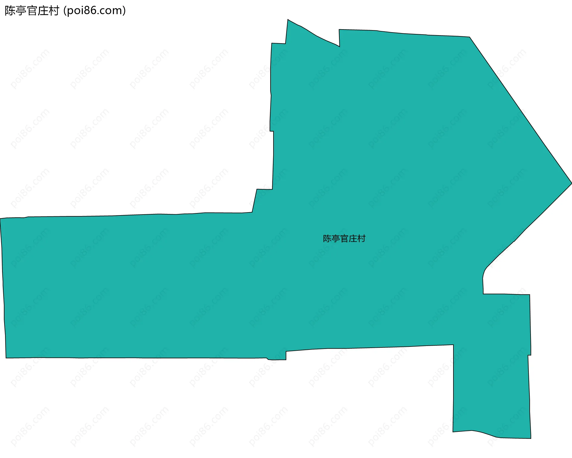 陈亭官庄村边界地图