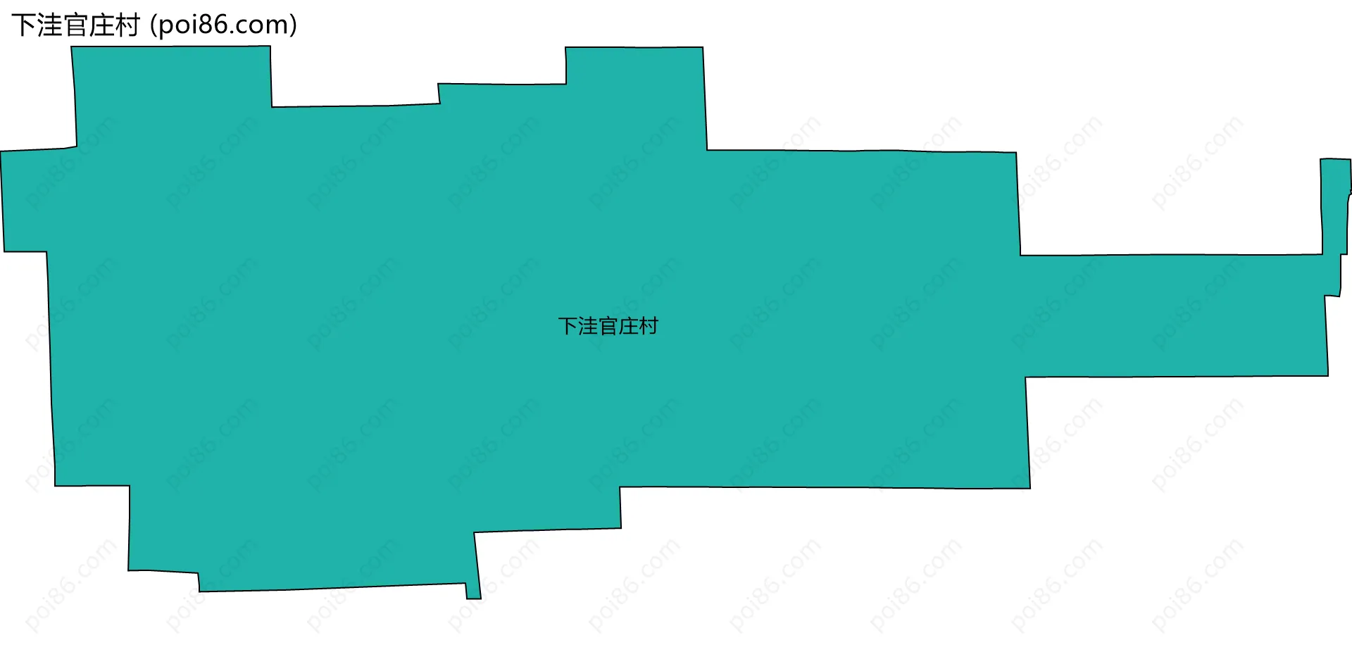 下洼官庄村边界地图