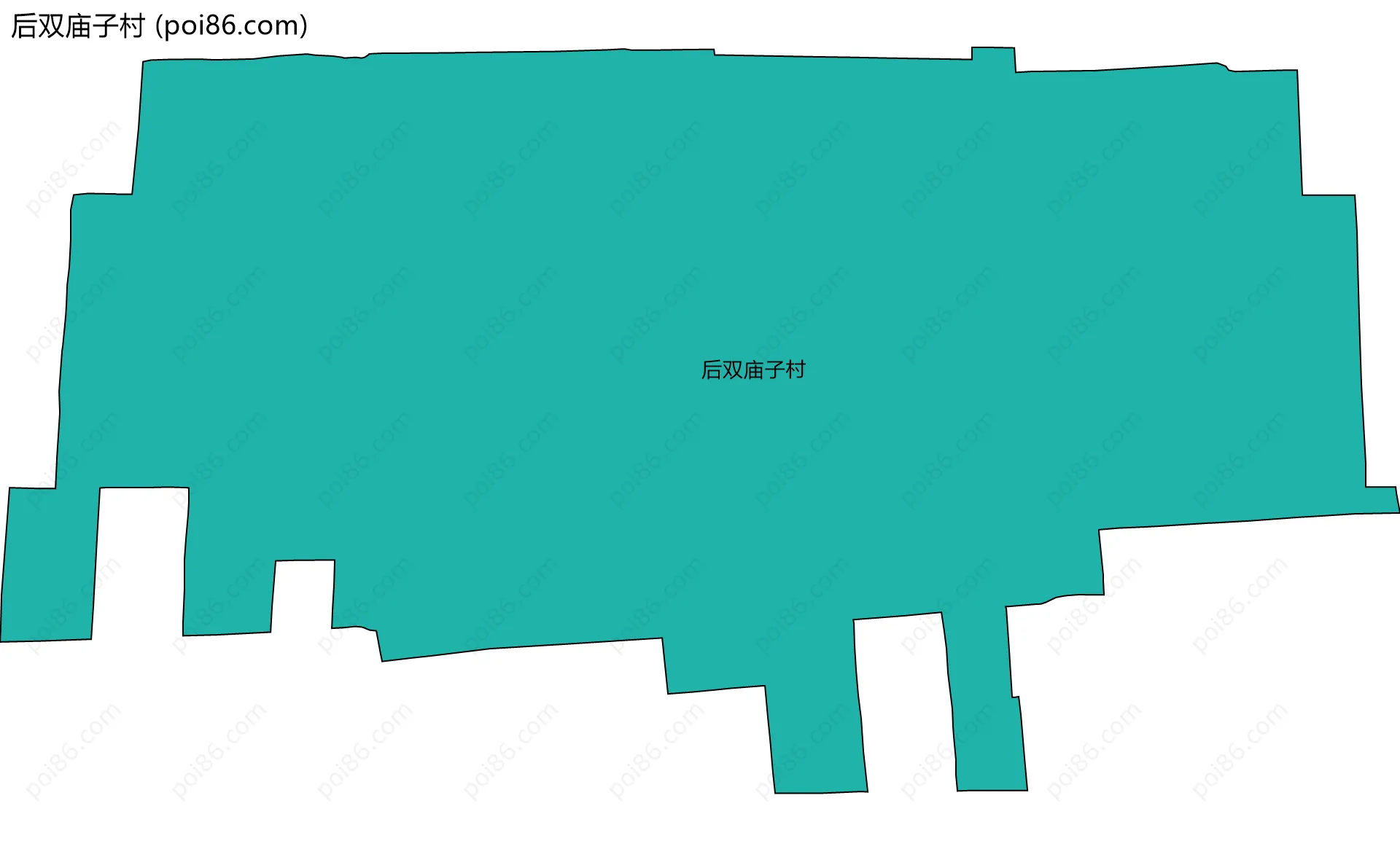 后双庙子村边界地图