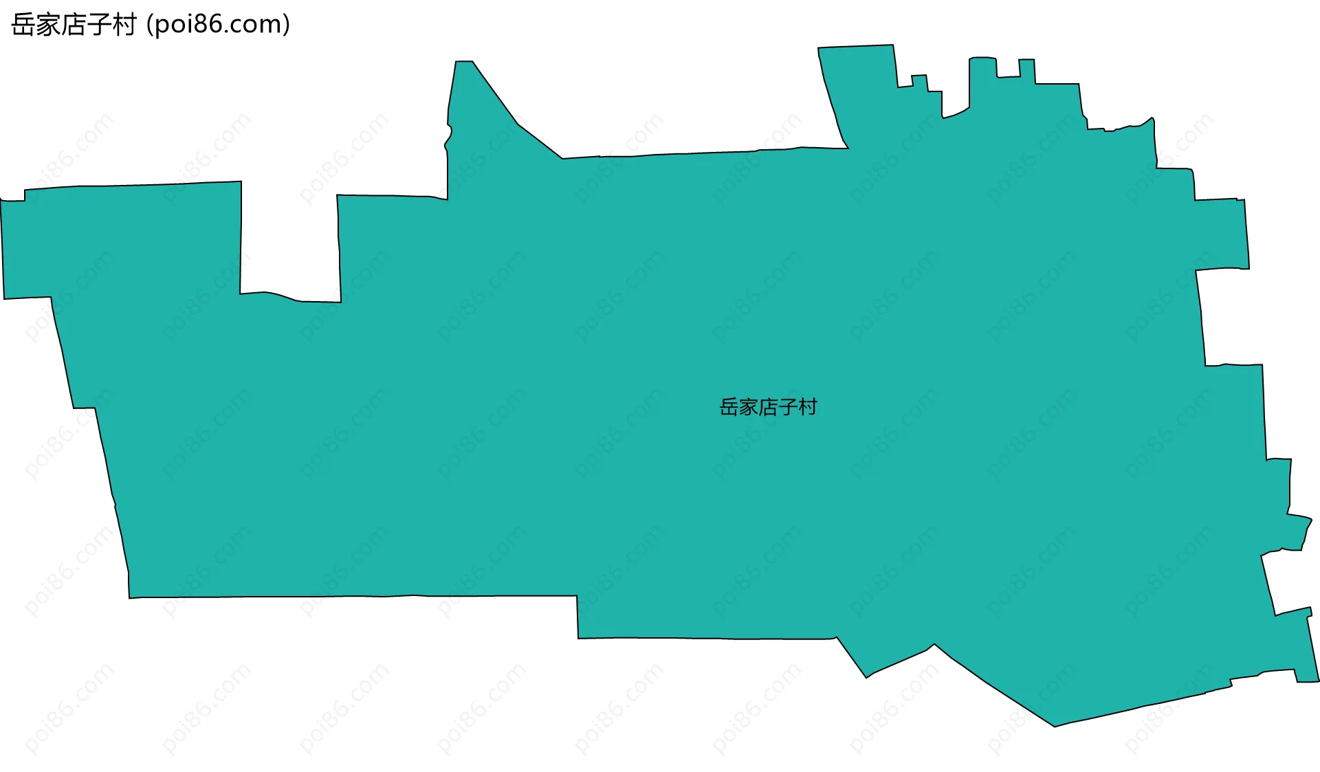 岳家店子村边界地图