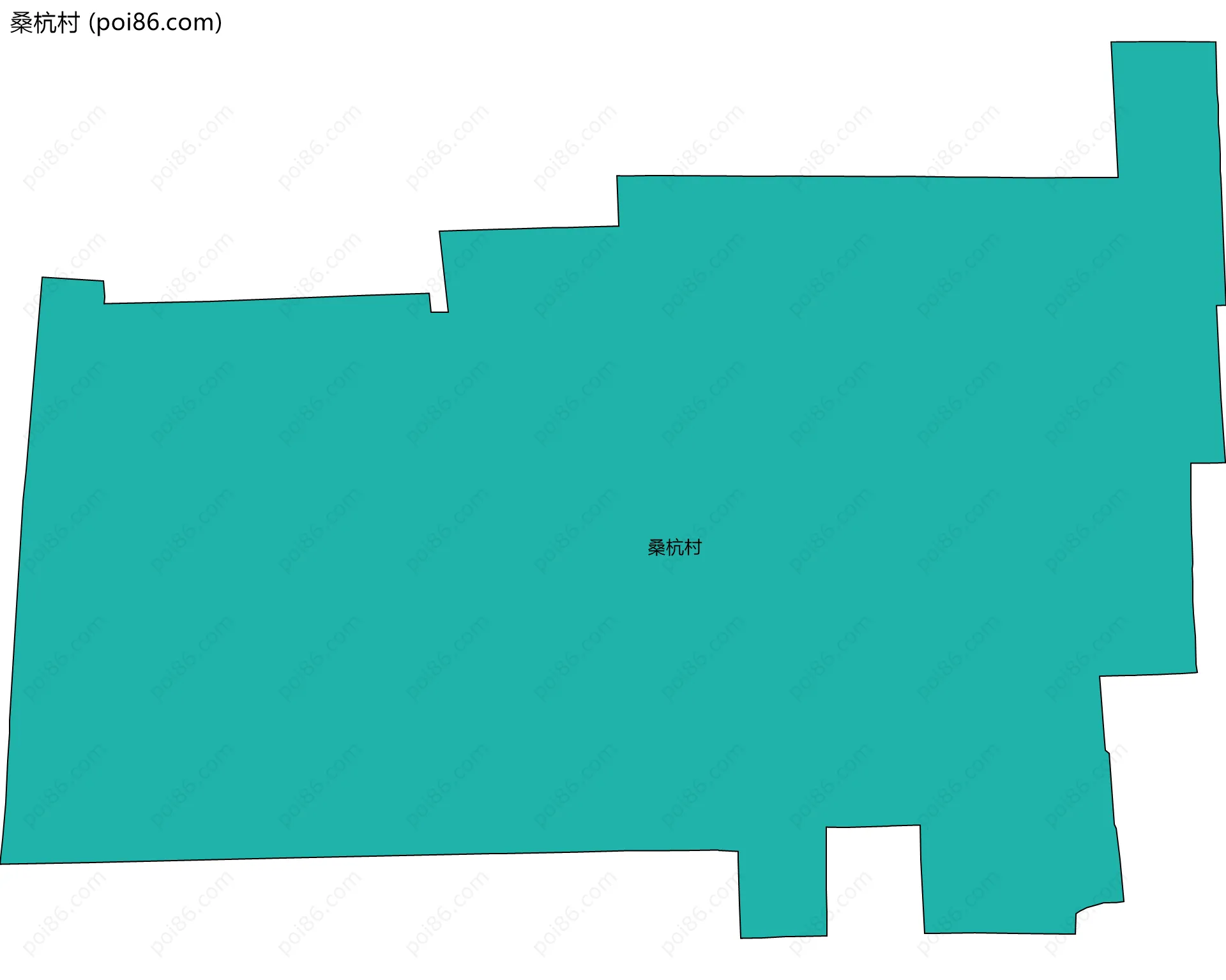 桑杭村边界地图