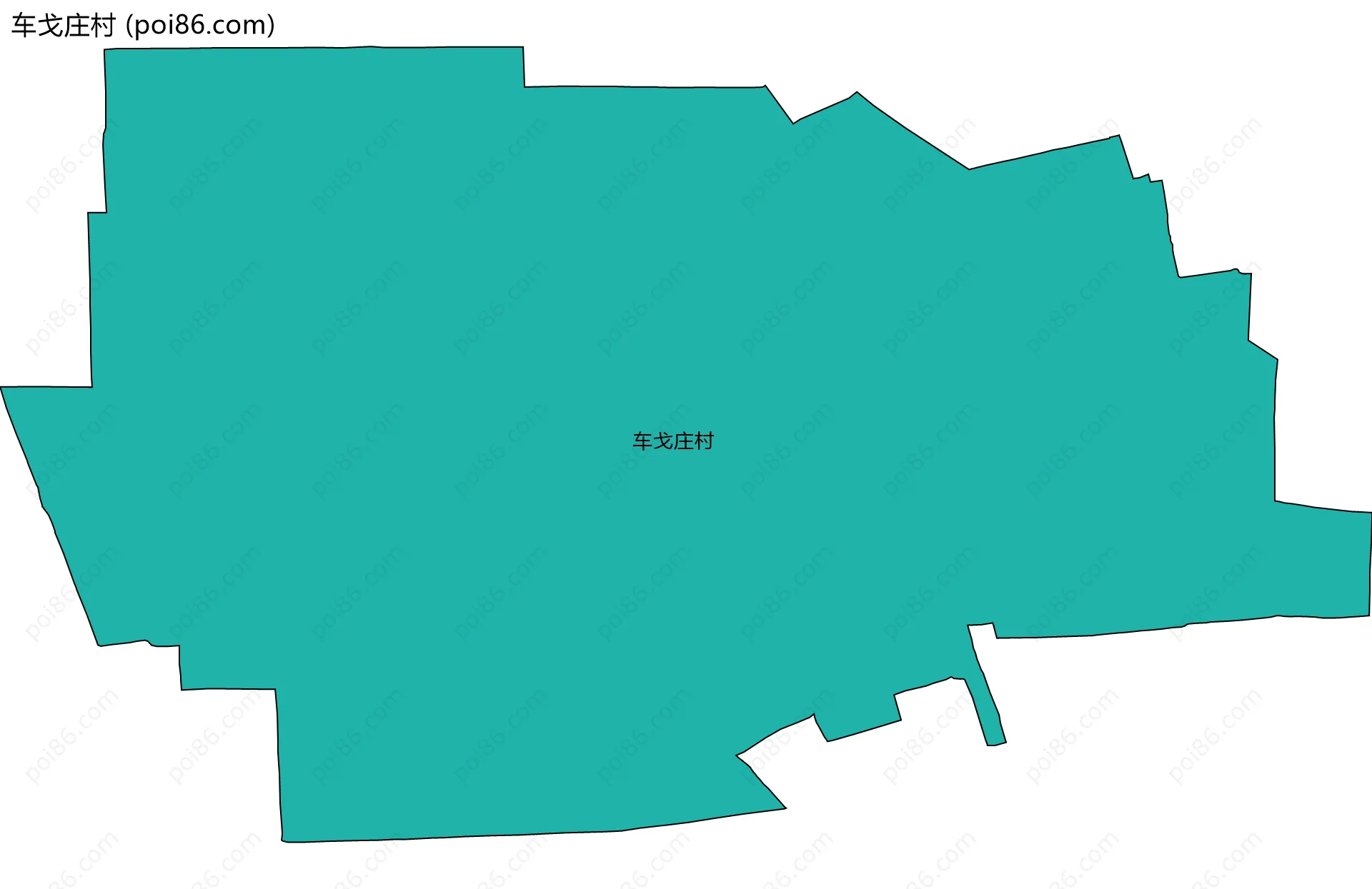 车戈庄村边界地图