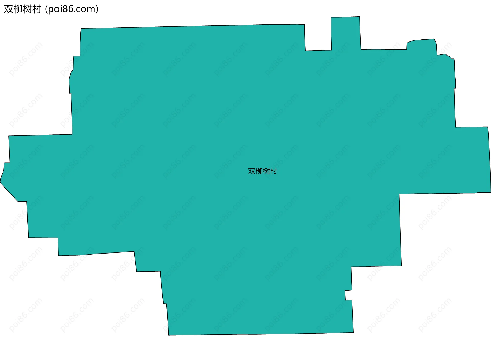 双柳树村边界地图