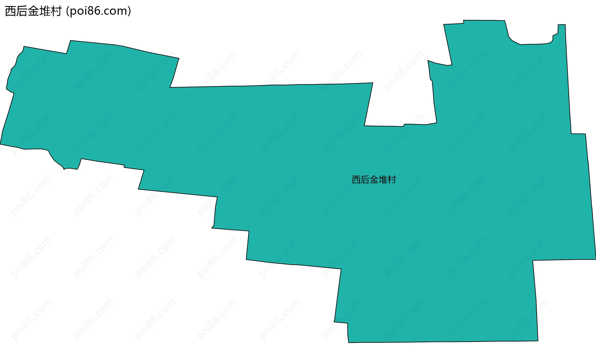 西后金堆村边界地图