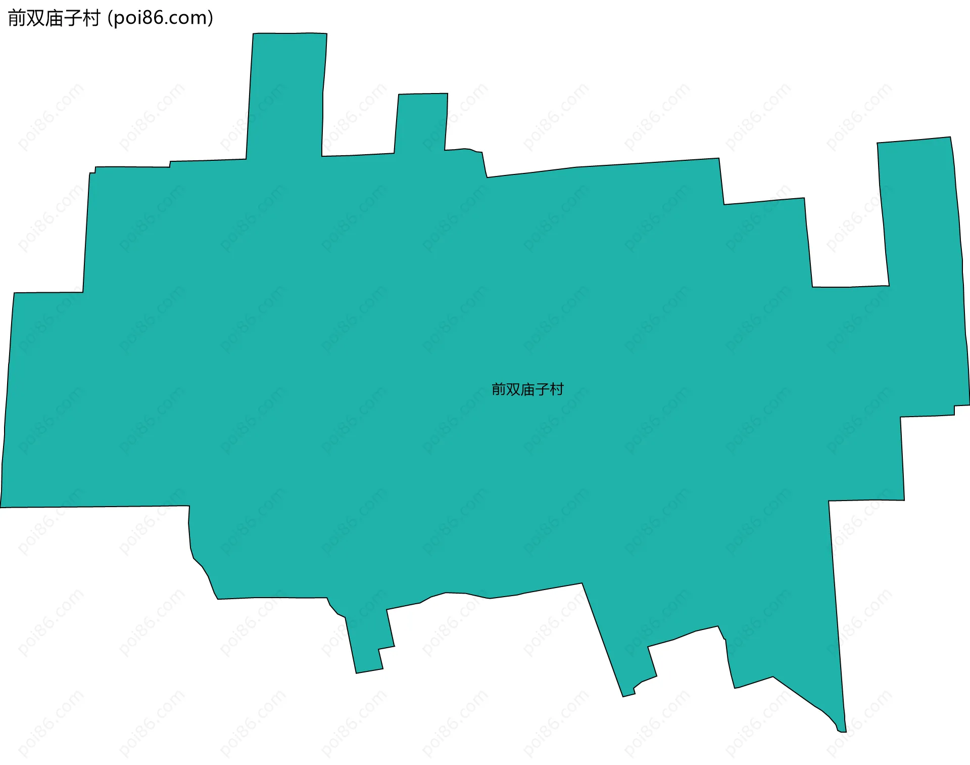 前双庙子村边界地图