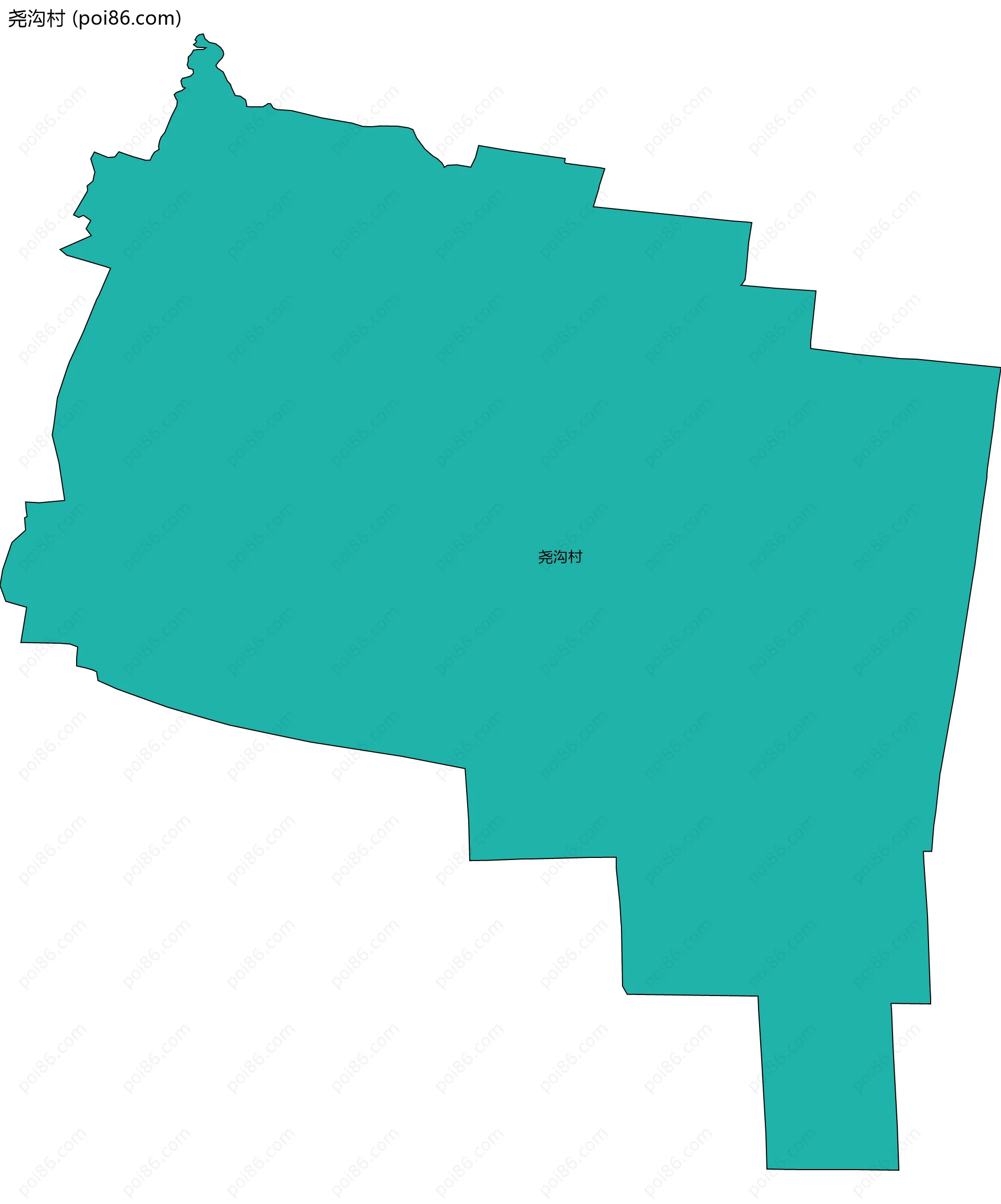 尧沟村边界地图