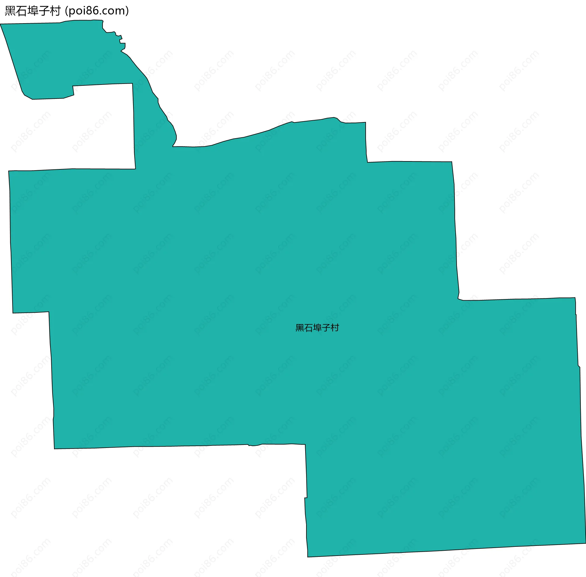 黑石埠子村边界地图