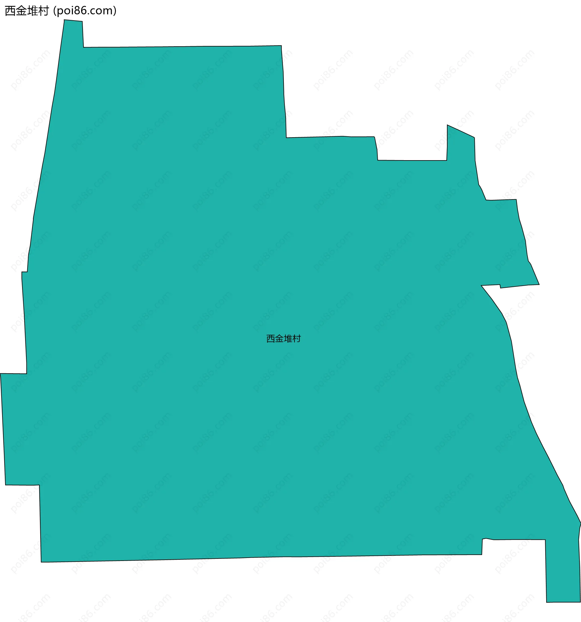 西金堆村边界地图