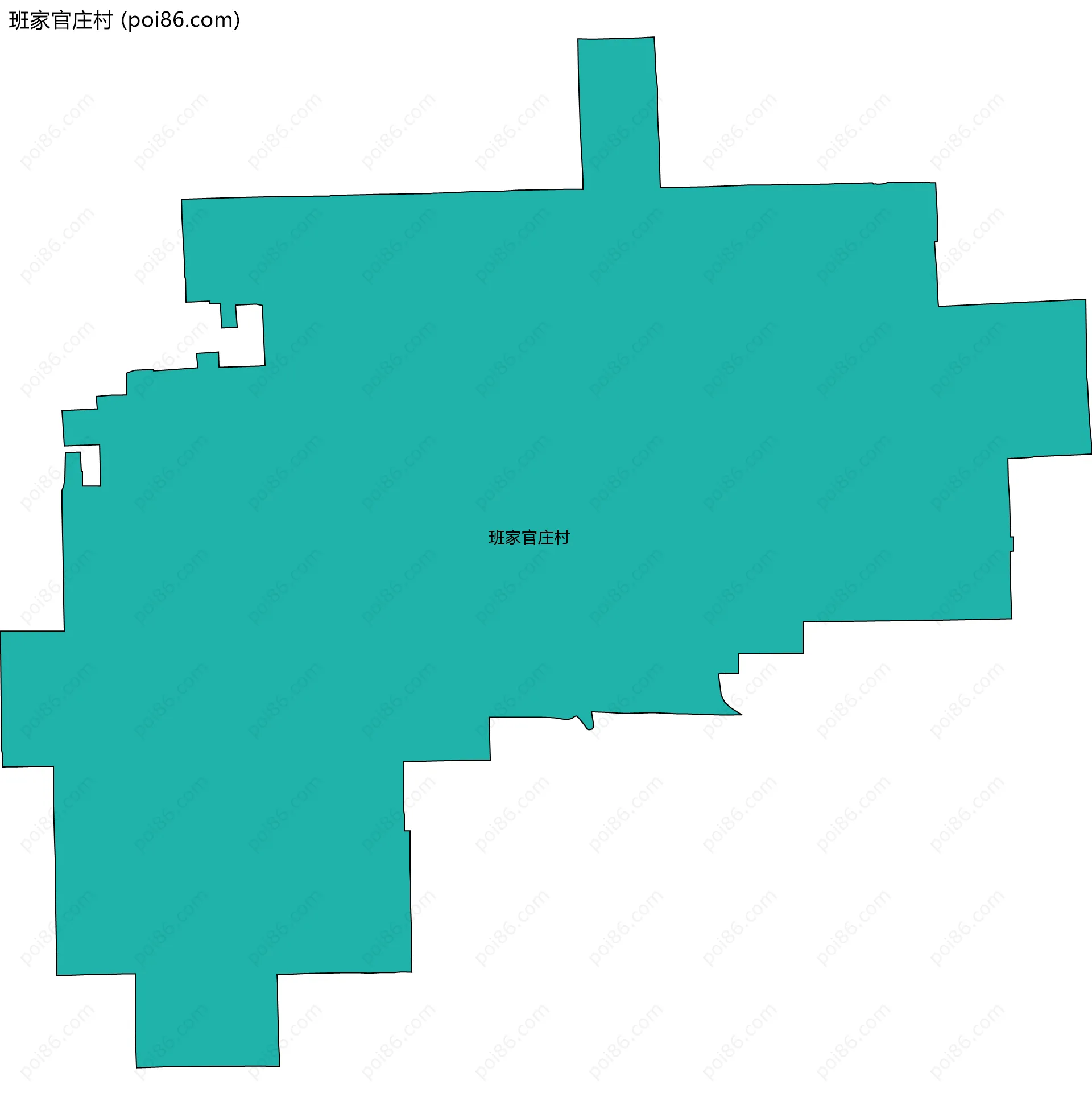 班家官庄村边界地图