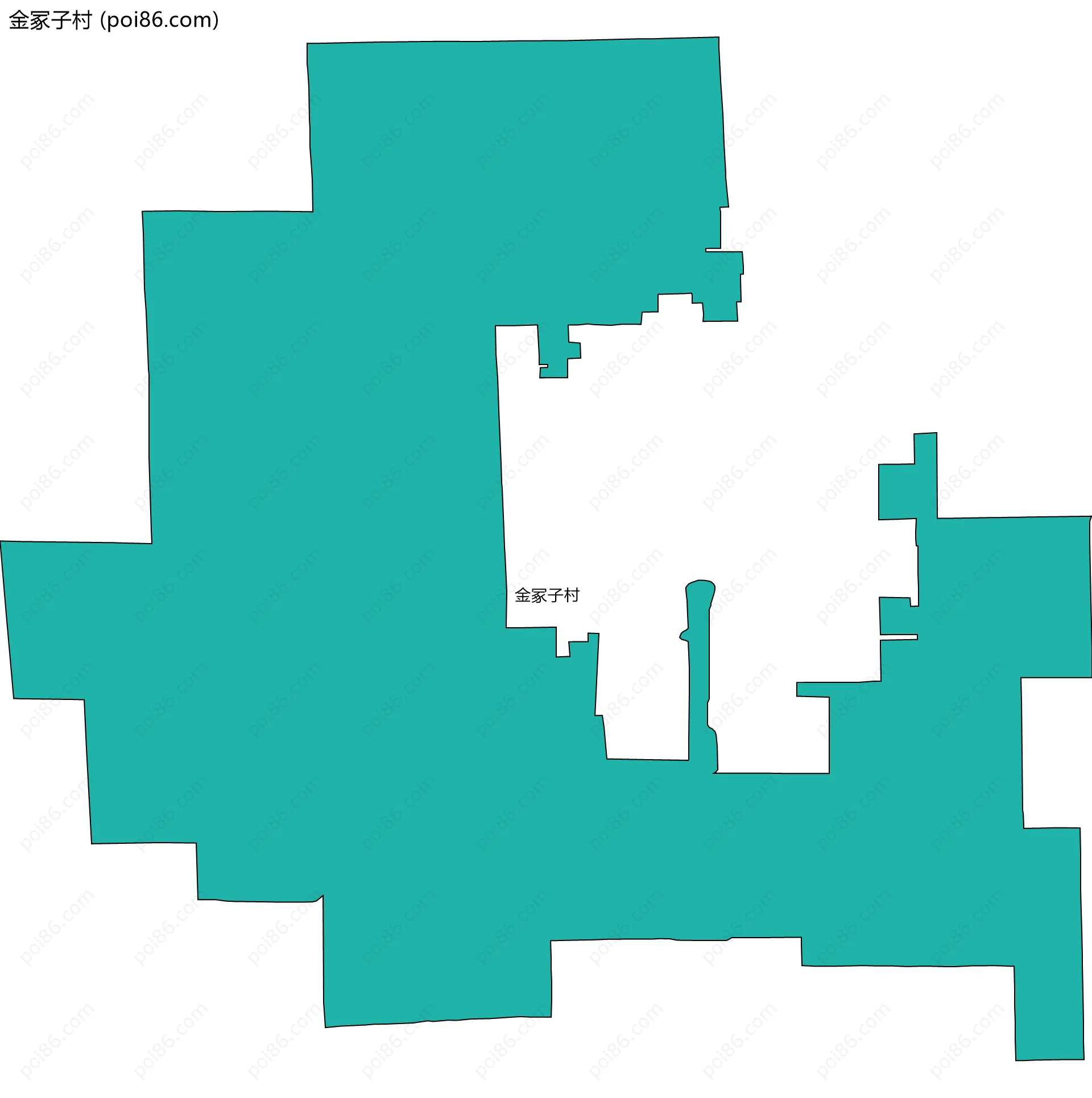 金冢子村边界地图