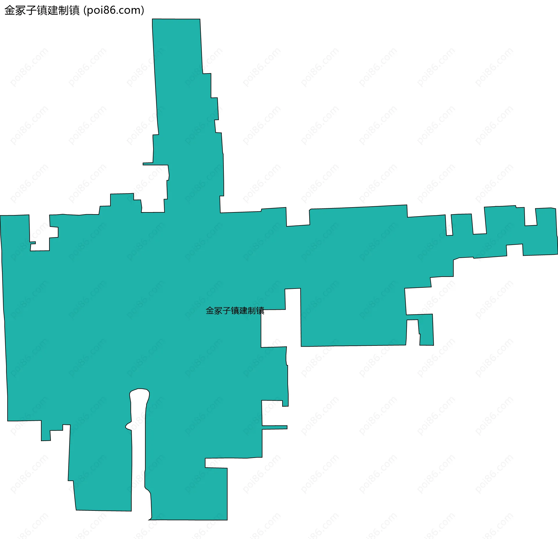 金冢子镇建制镇边界地图
